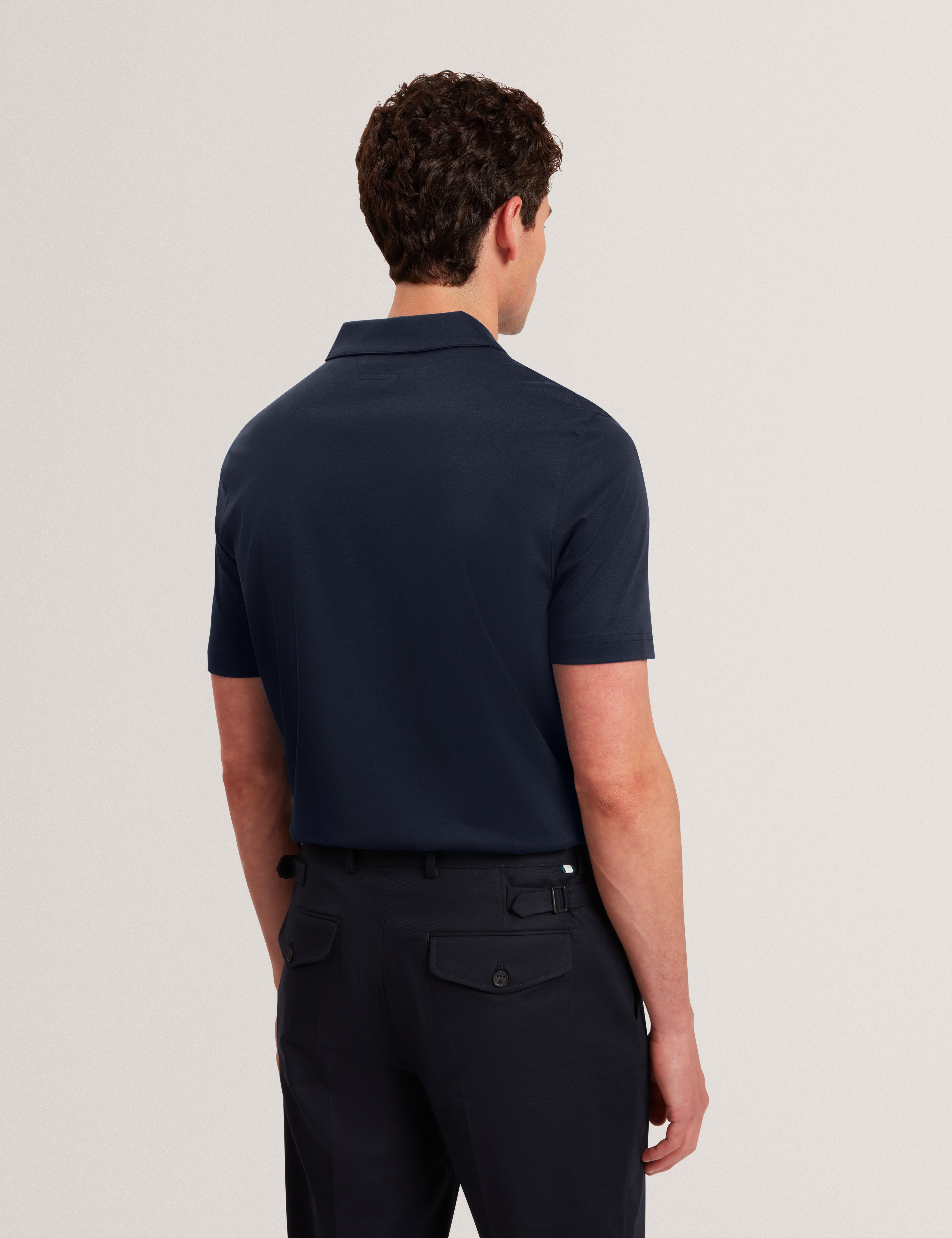 Connall Short Sleeve Regular Soft Touch Polo Navy