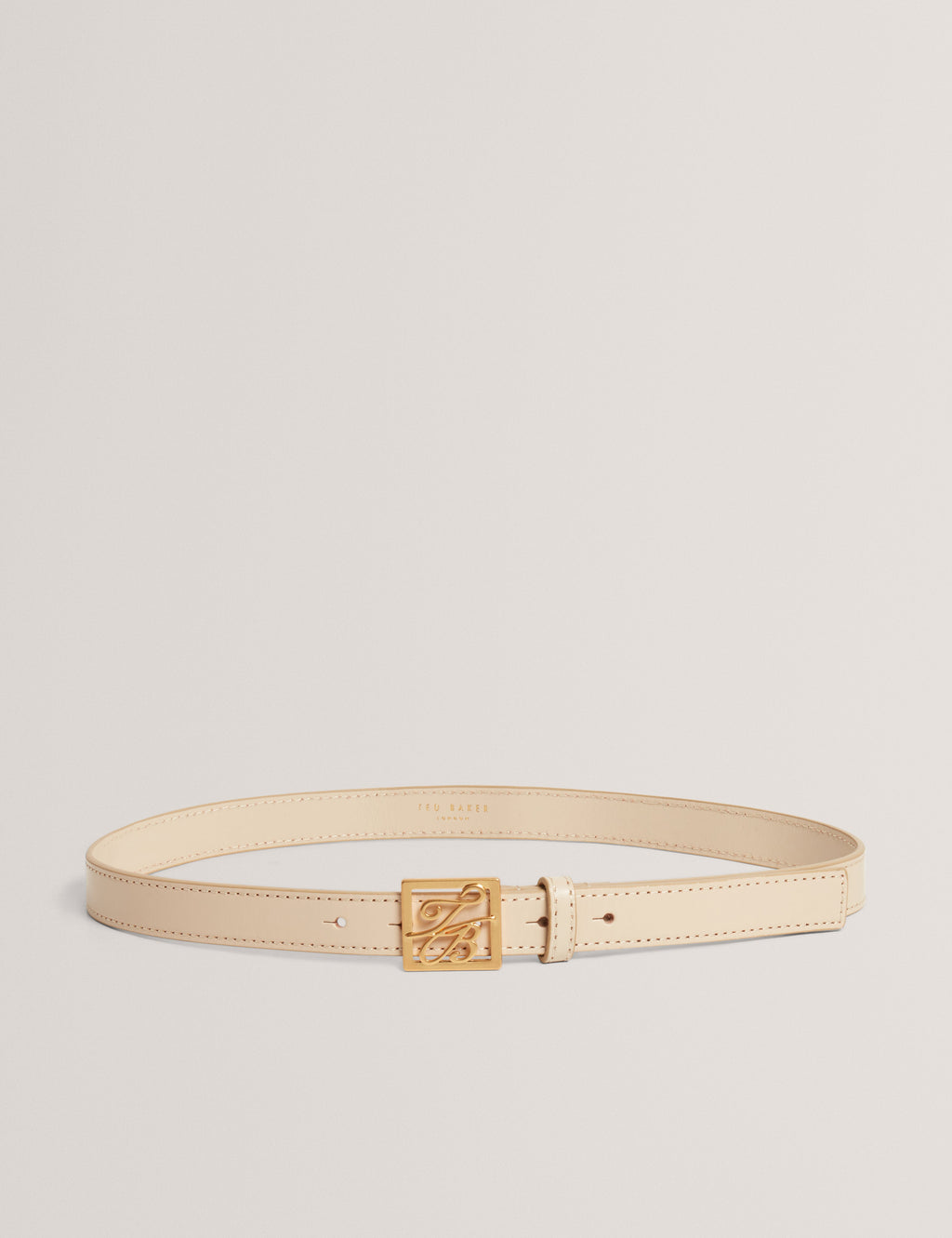 Scriptt Tb Script Leather Belt Cream