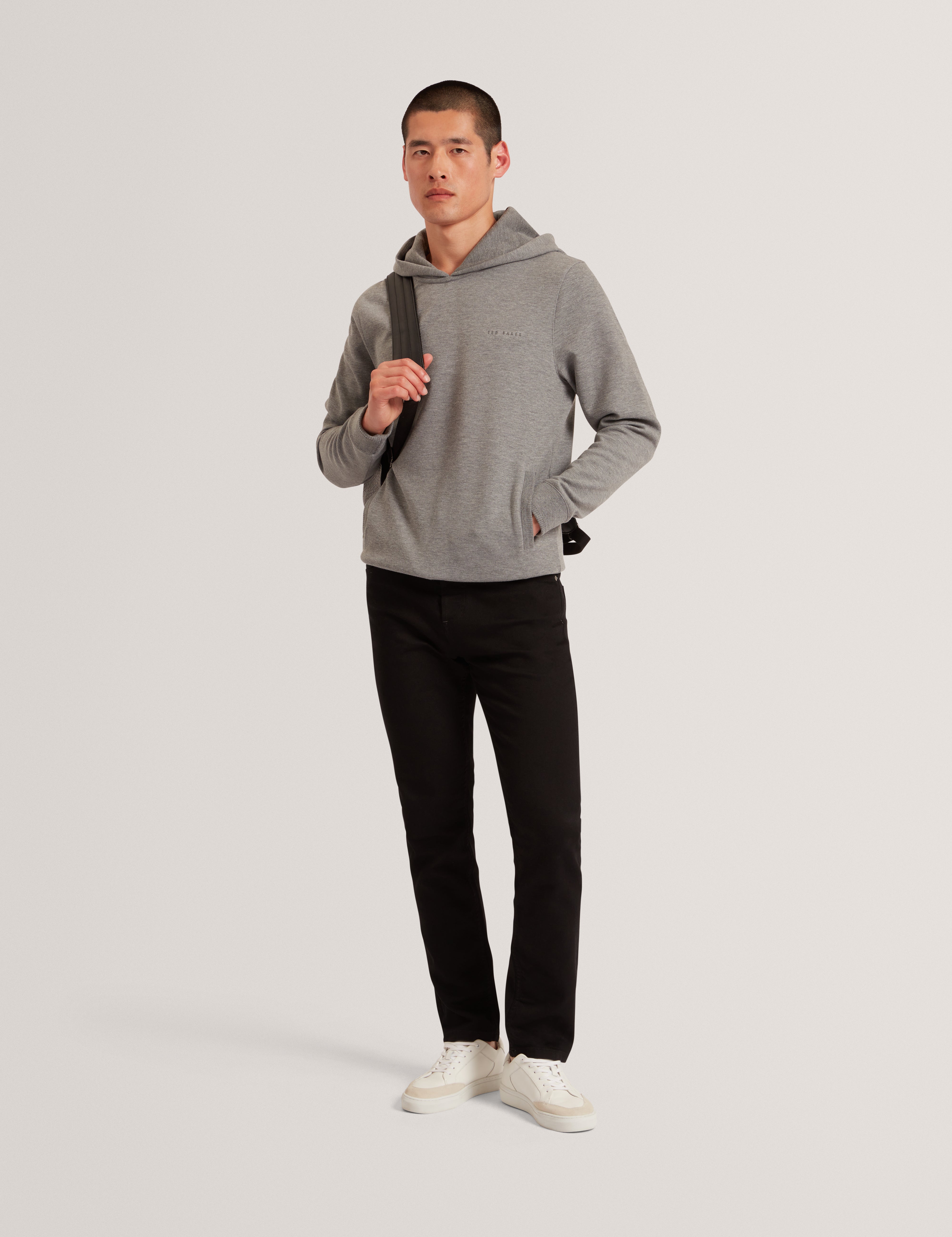 Boids Branded Honeycomb Trim Hoodie Mid-Grey