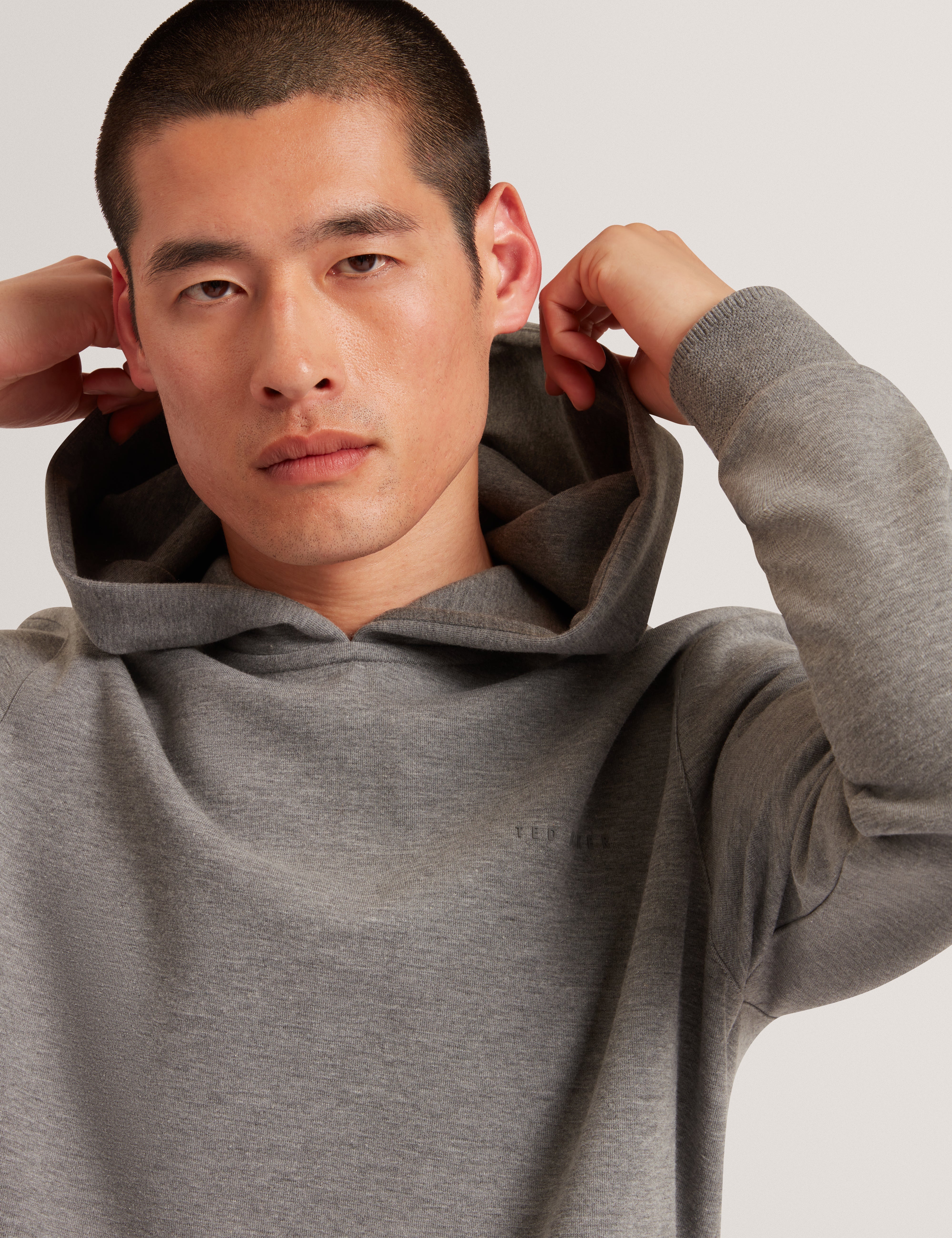 Boids Branded Honeycomb Trim Hoodie Mid-Grey