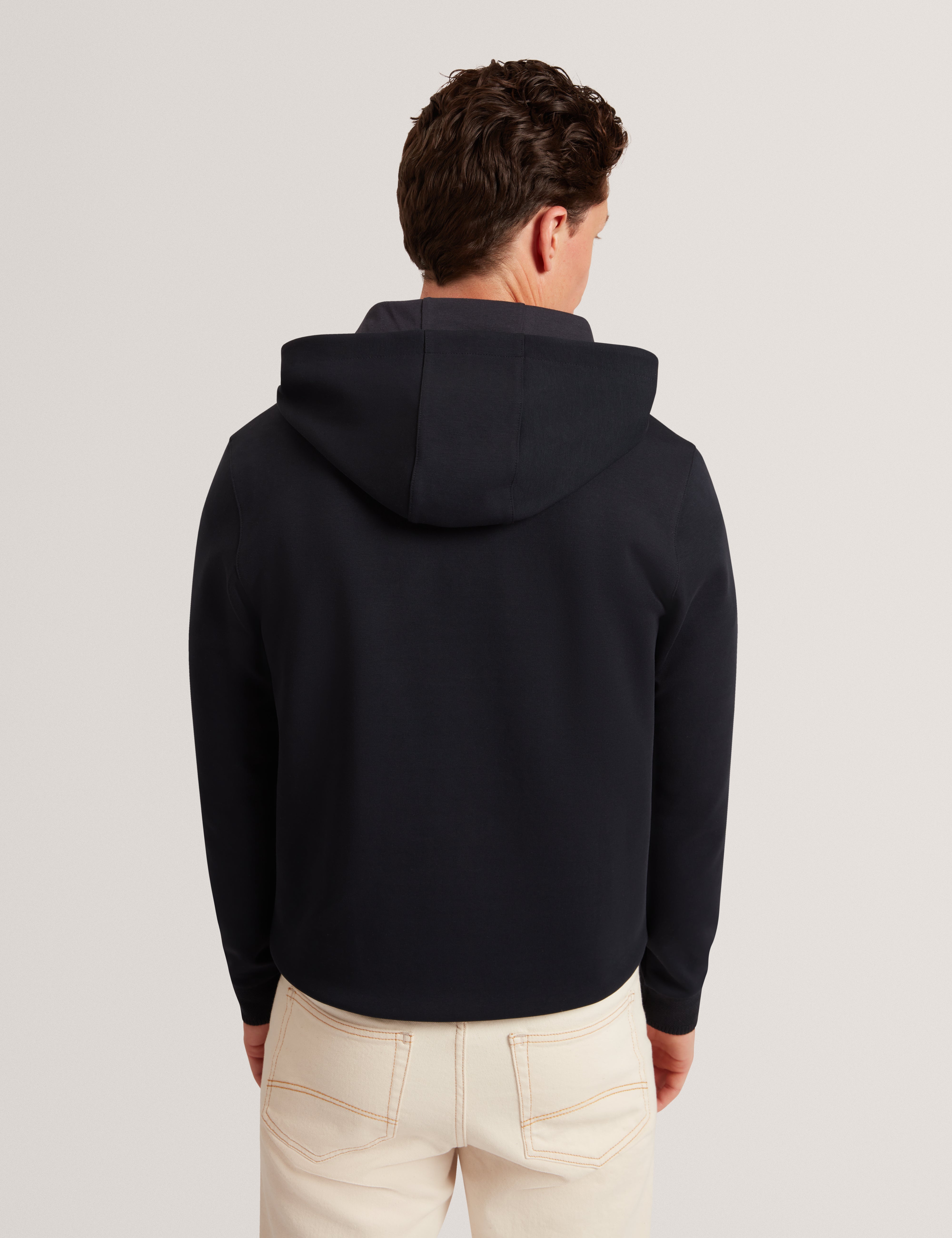 Boids Branded Honeycomb Trim Hoodie Navy