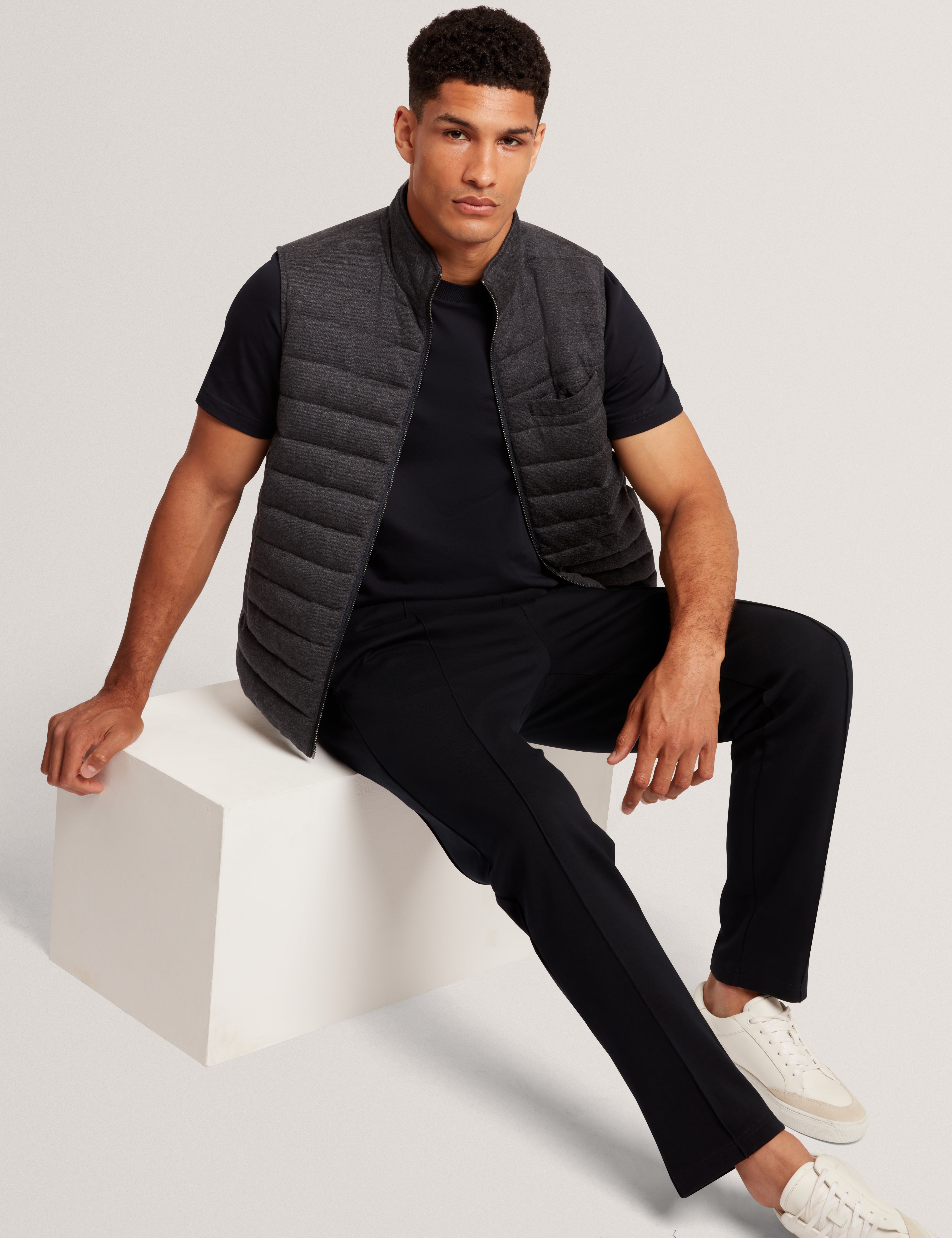 Rellas Branded Honeycomb Trim Jogger Navy