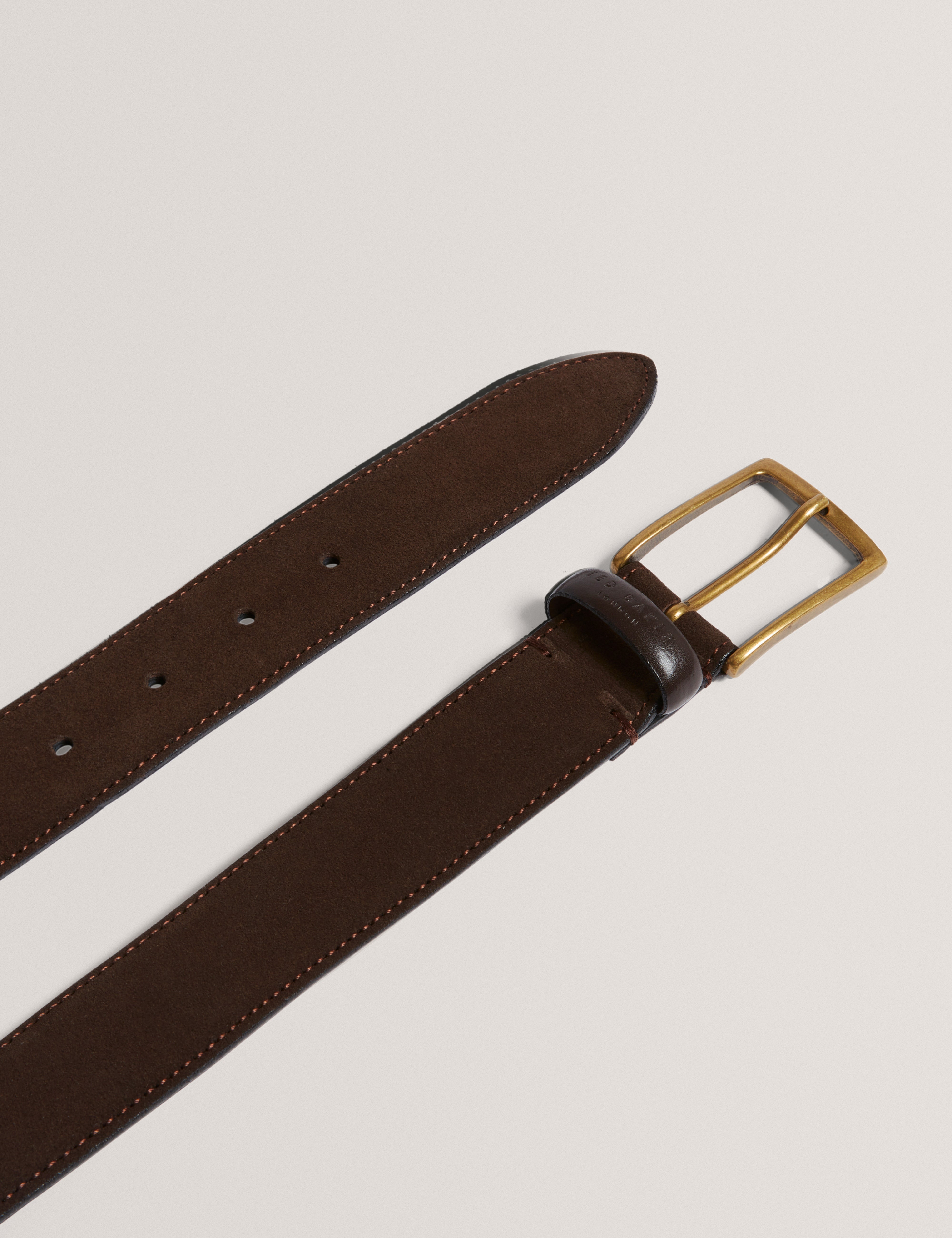 سيدني حزام من الجلد باللون البني الداكن