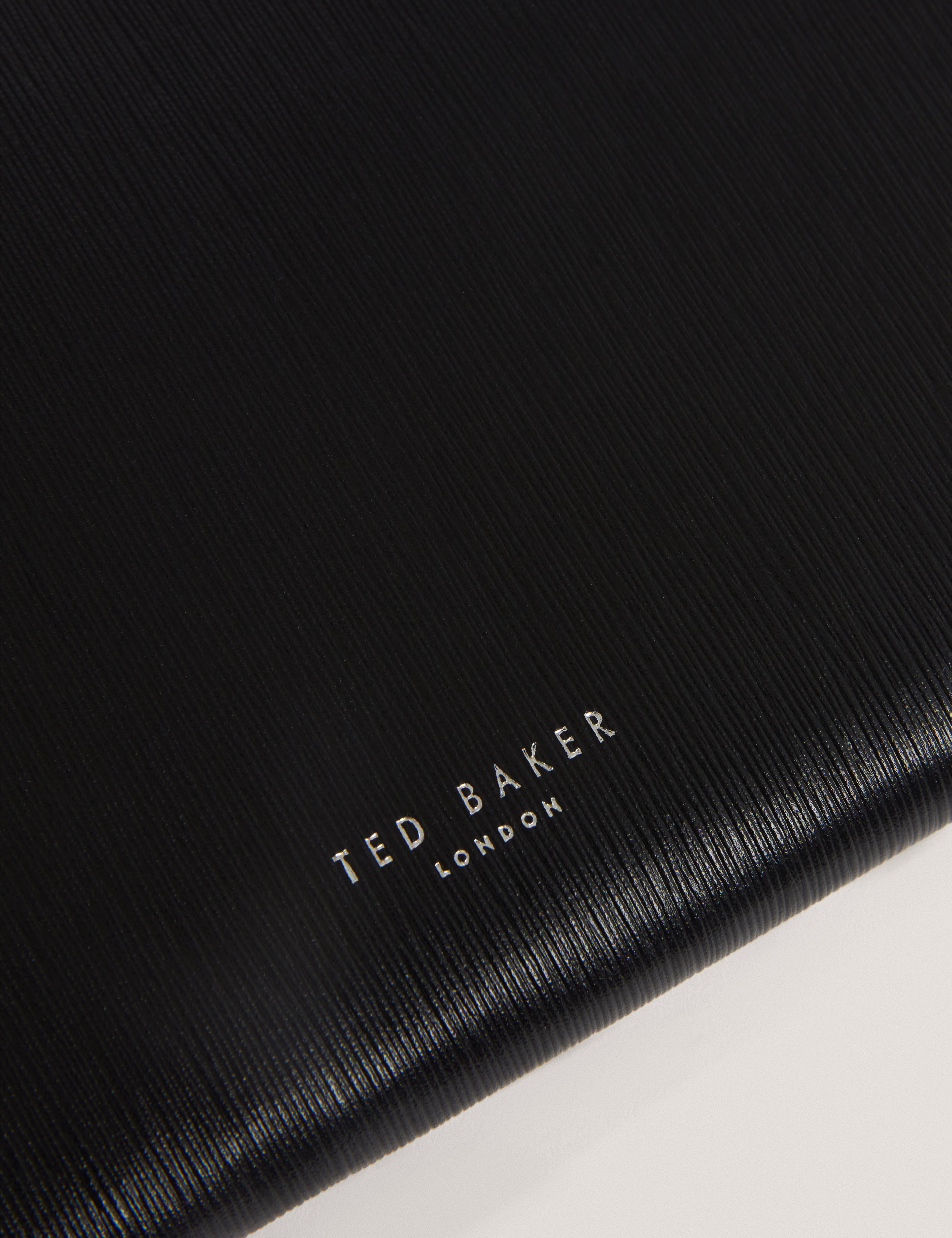 Balvin Bark Texture Leather Travel Wallet Black