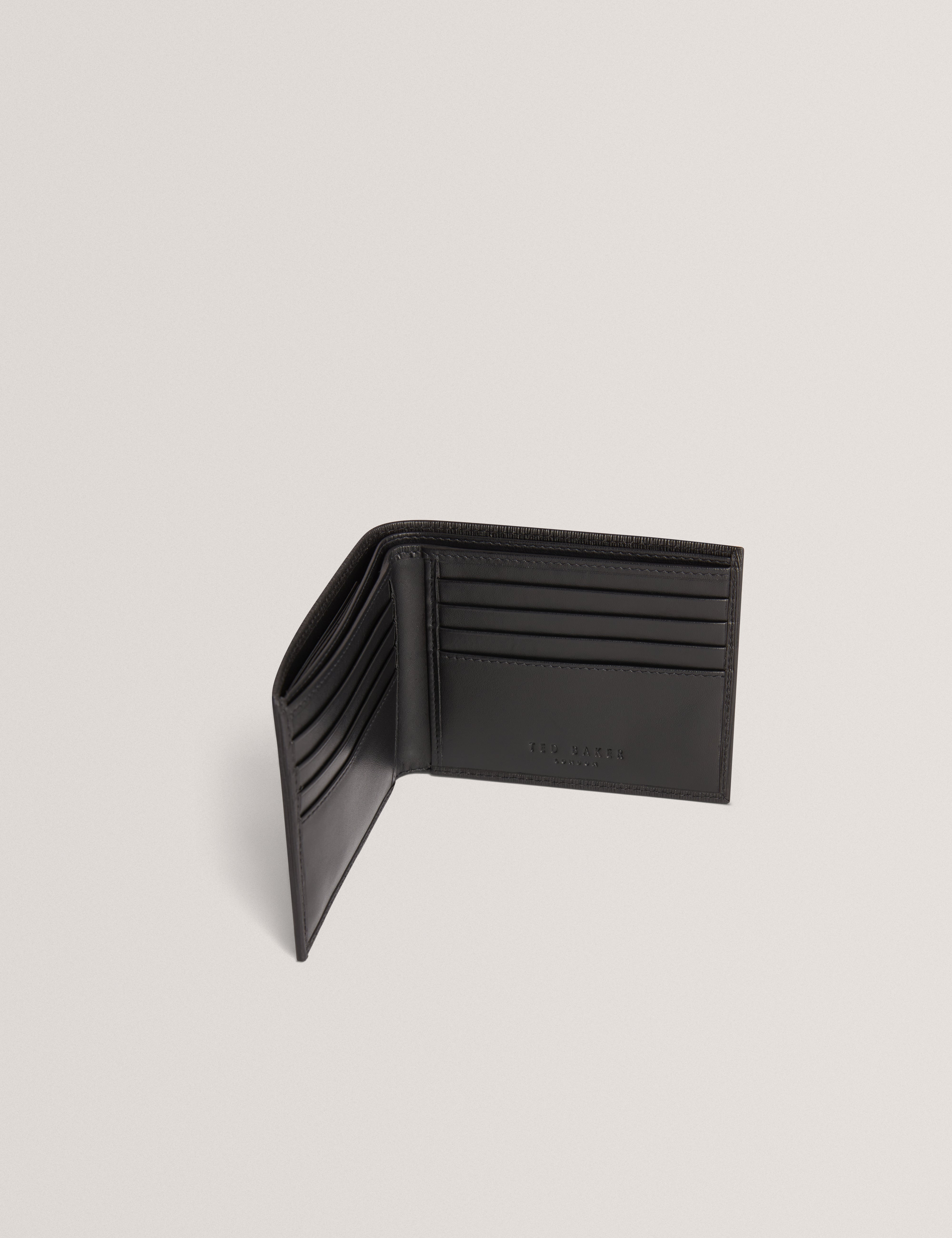 Barrick Bark Texture Leather Wallet Black