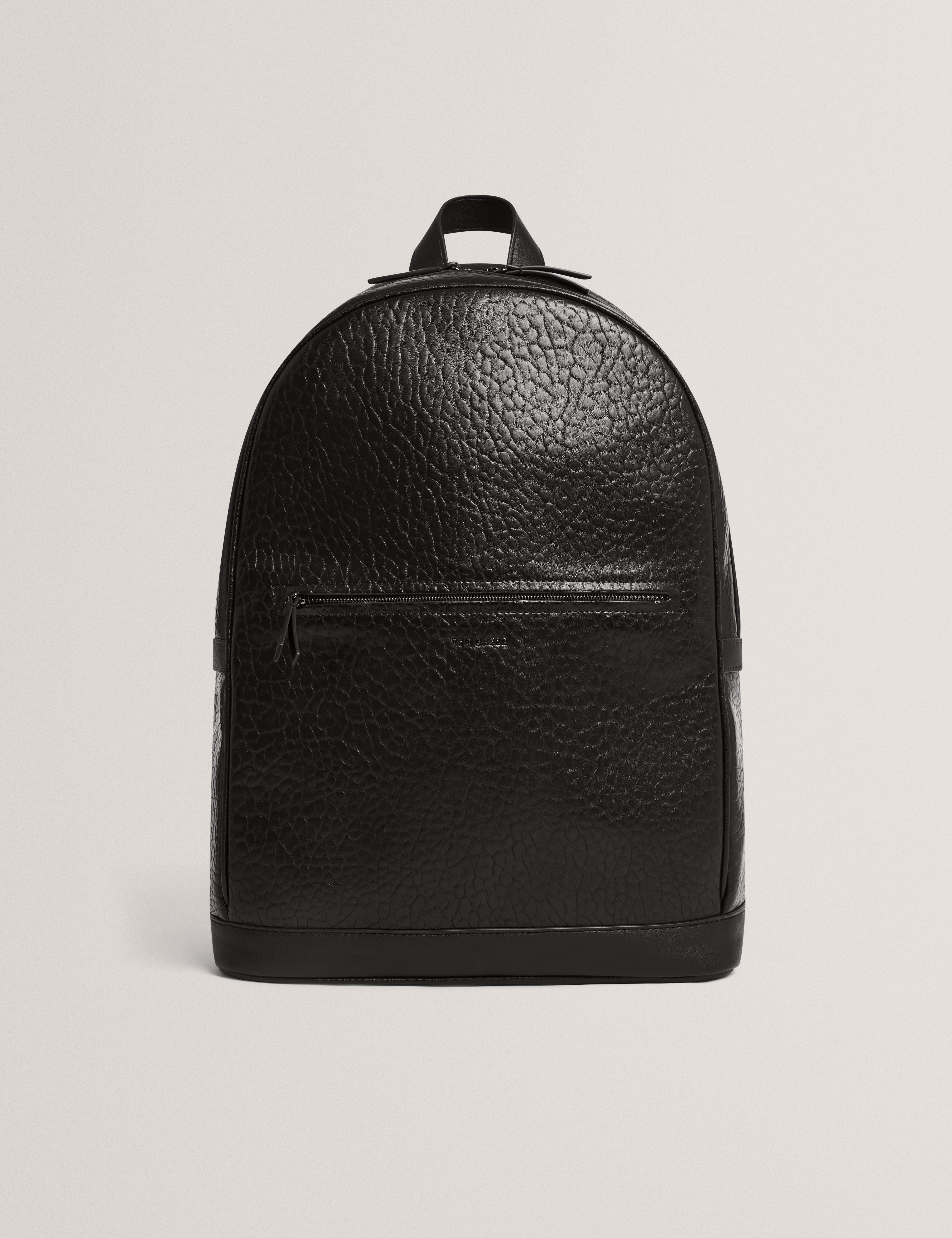Periin Pebbled Pu Backpack Black