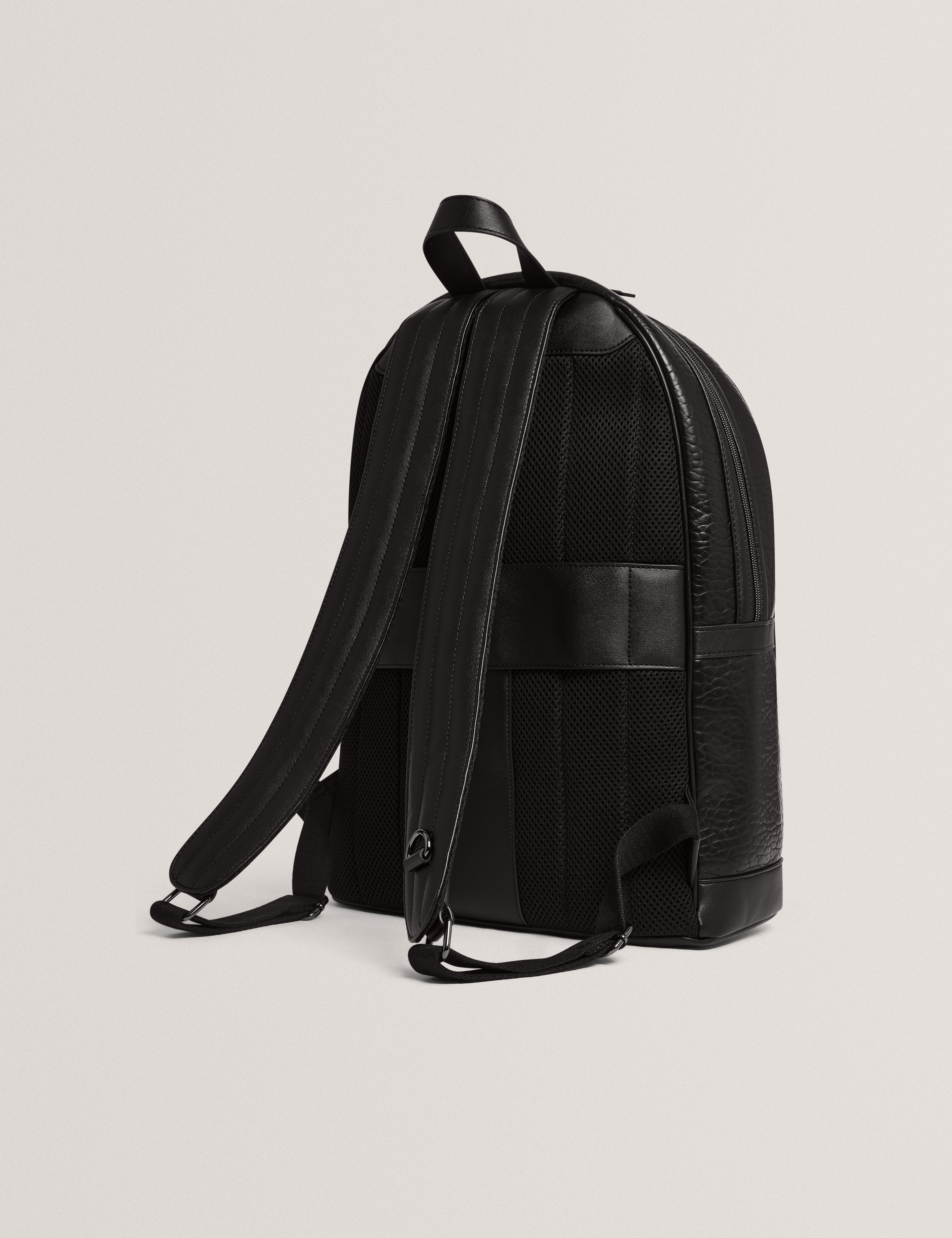 Periin Pebbled Pu Backpack Black