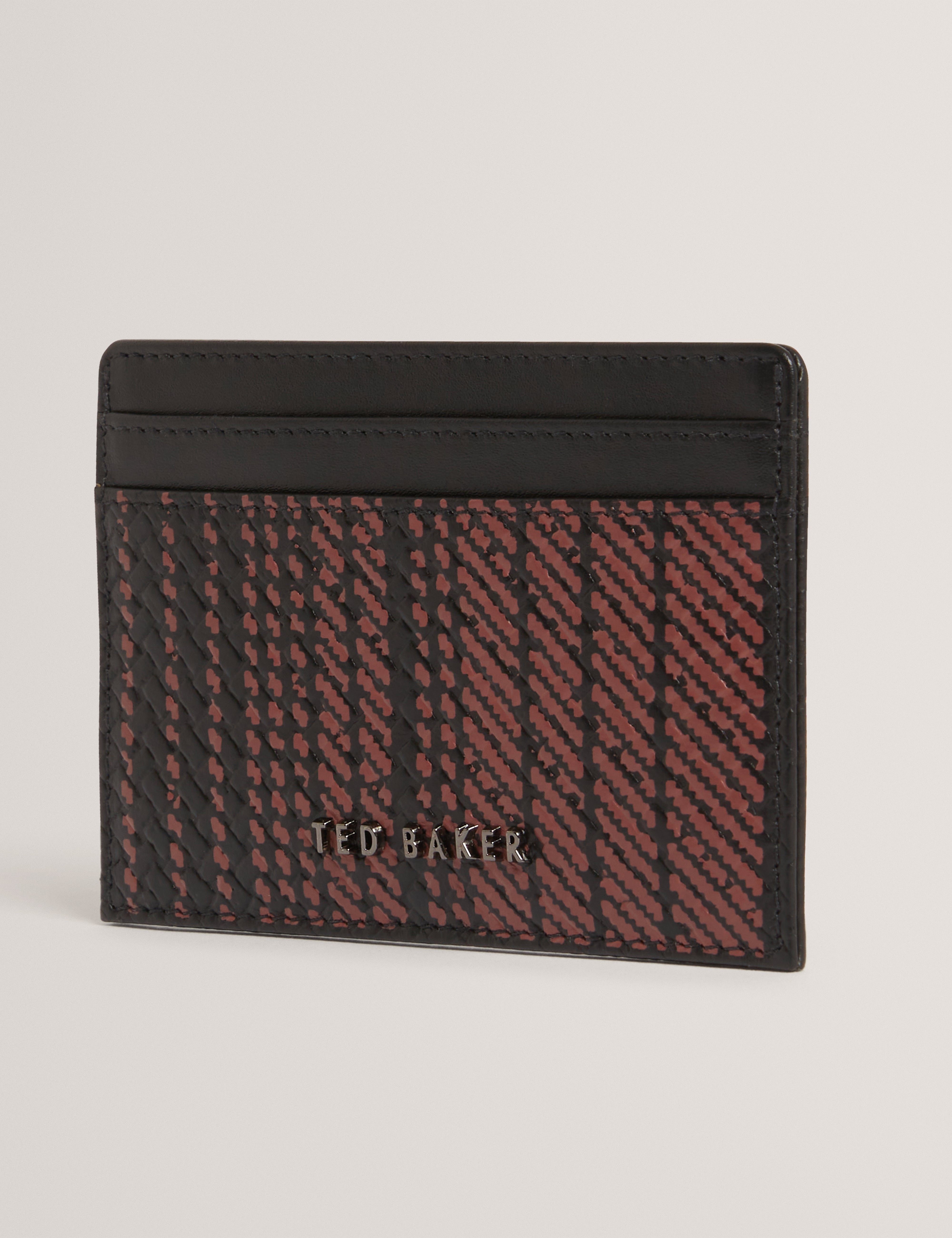 والستون حامل بطاقات أسود من الجلد