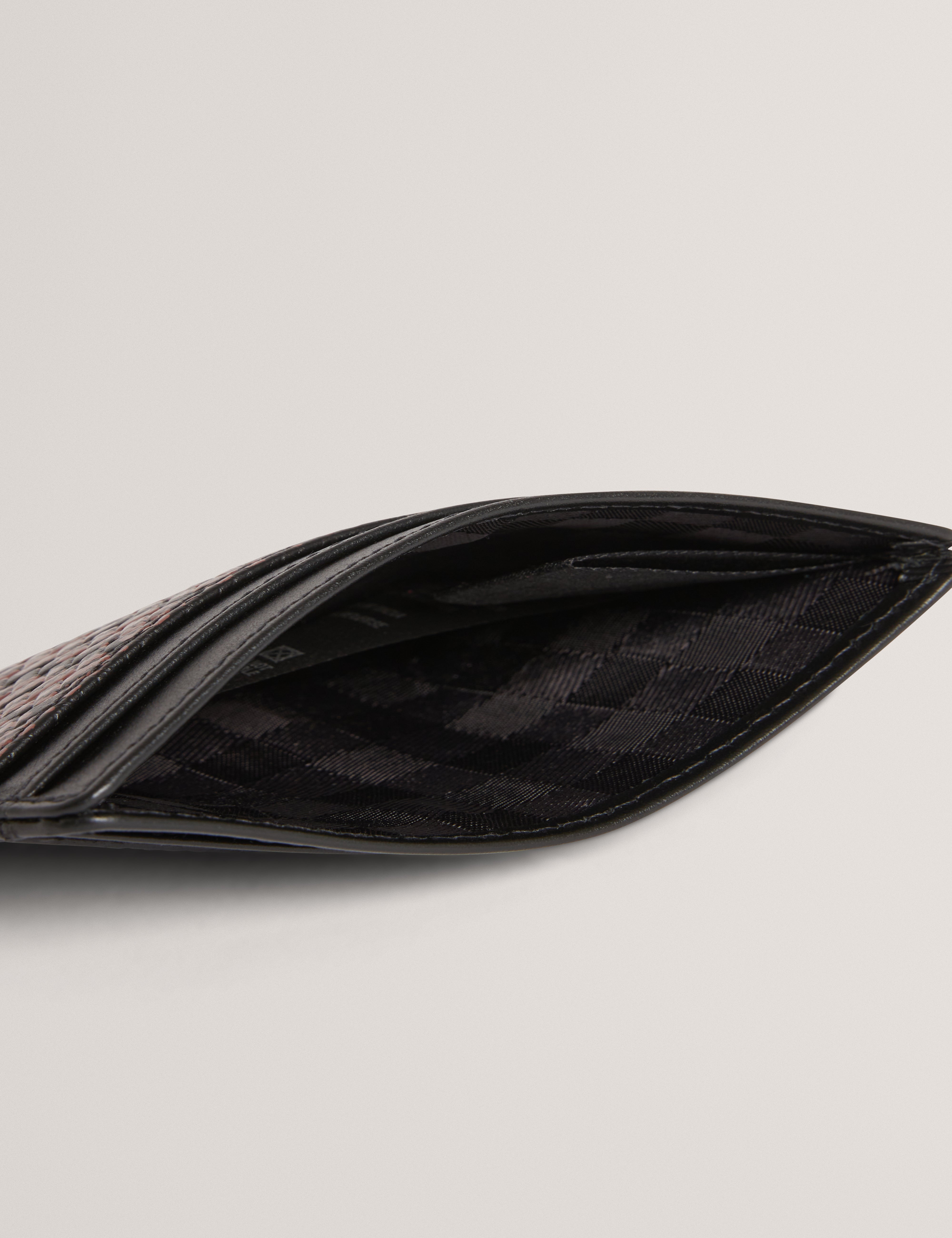 والستون حامل بطاقات أسود من الجلد