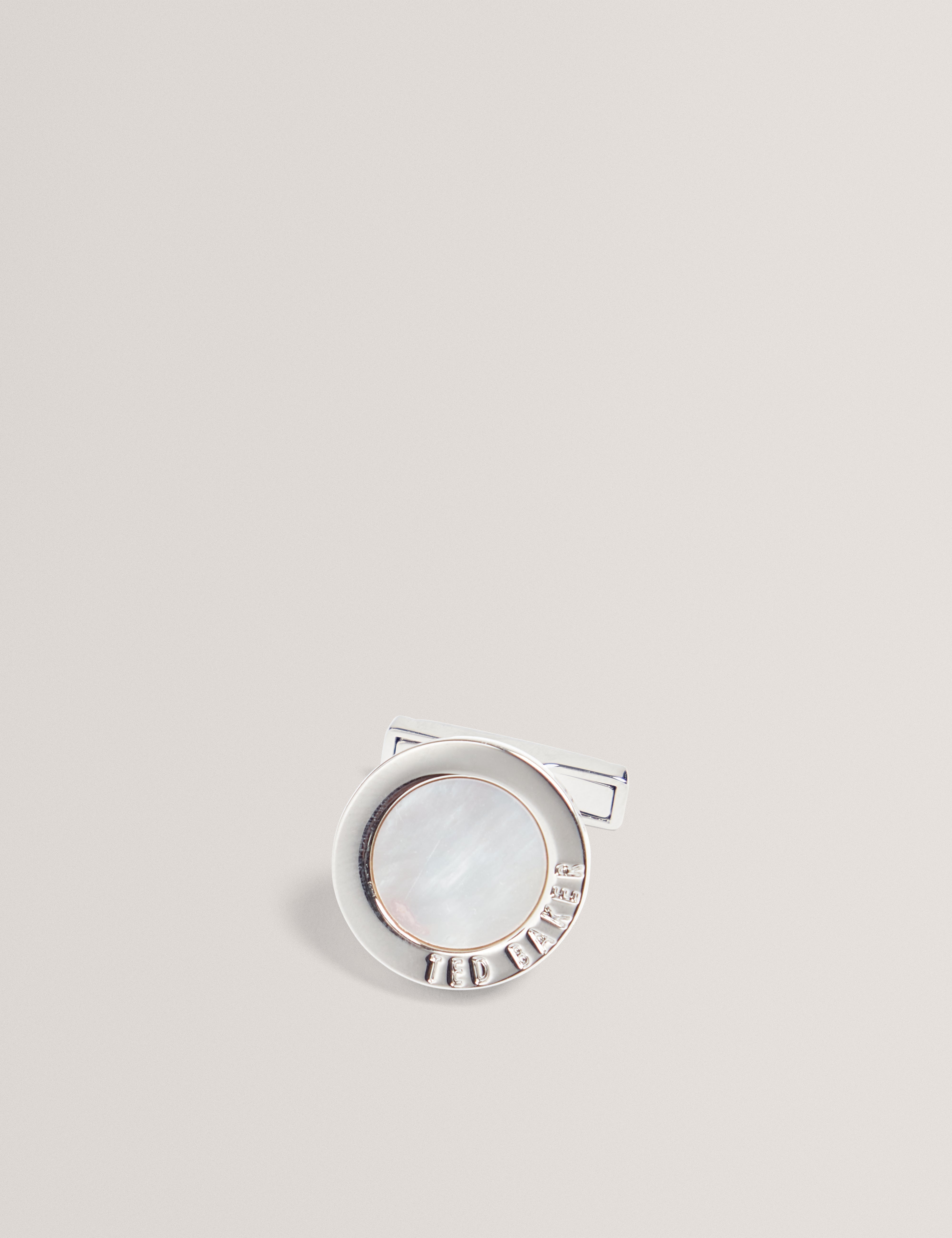 Coopers Round Epoxy Cufflinks Silver