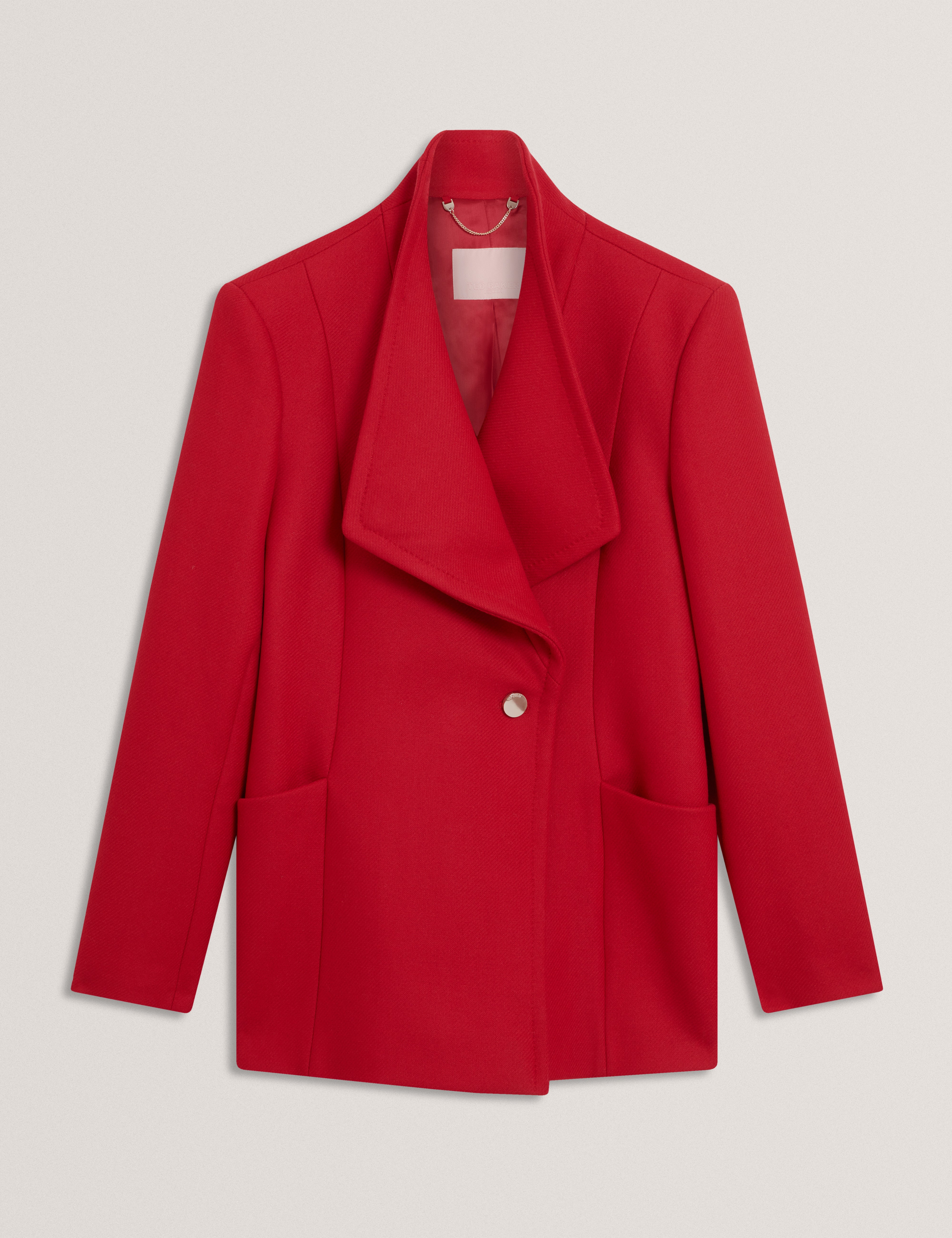 إيفينا معطف قصير من الصوف لون أحمر