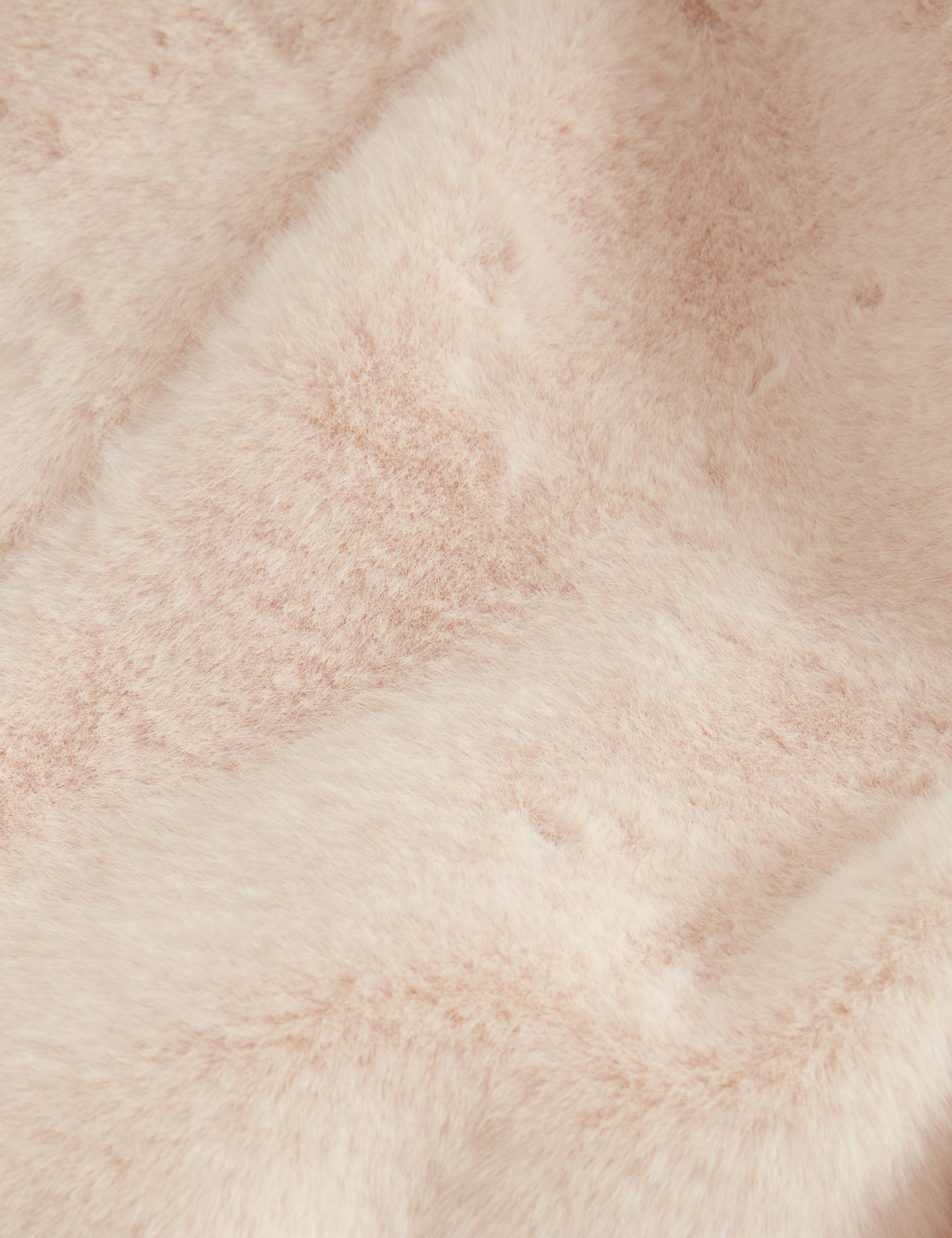 Primmra Cropped Faux Fur Jacket Nat-Ivory