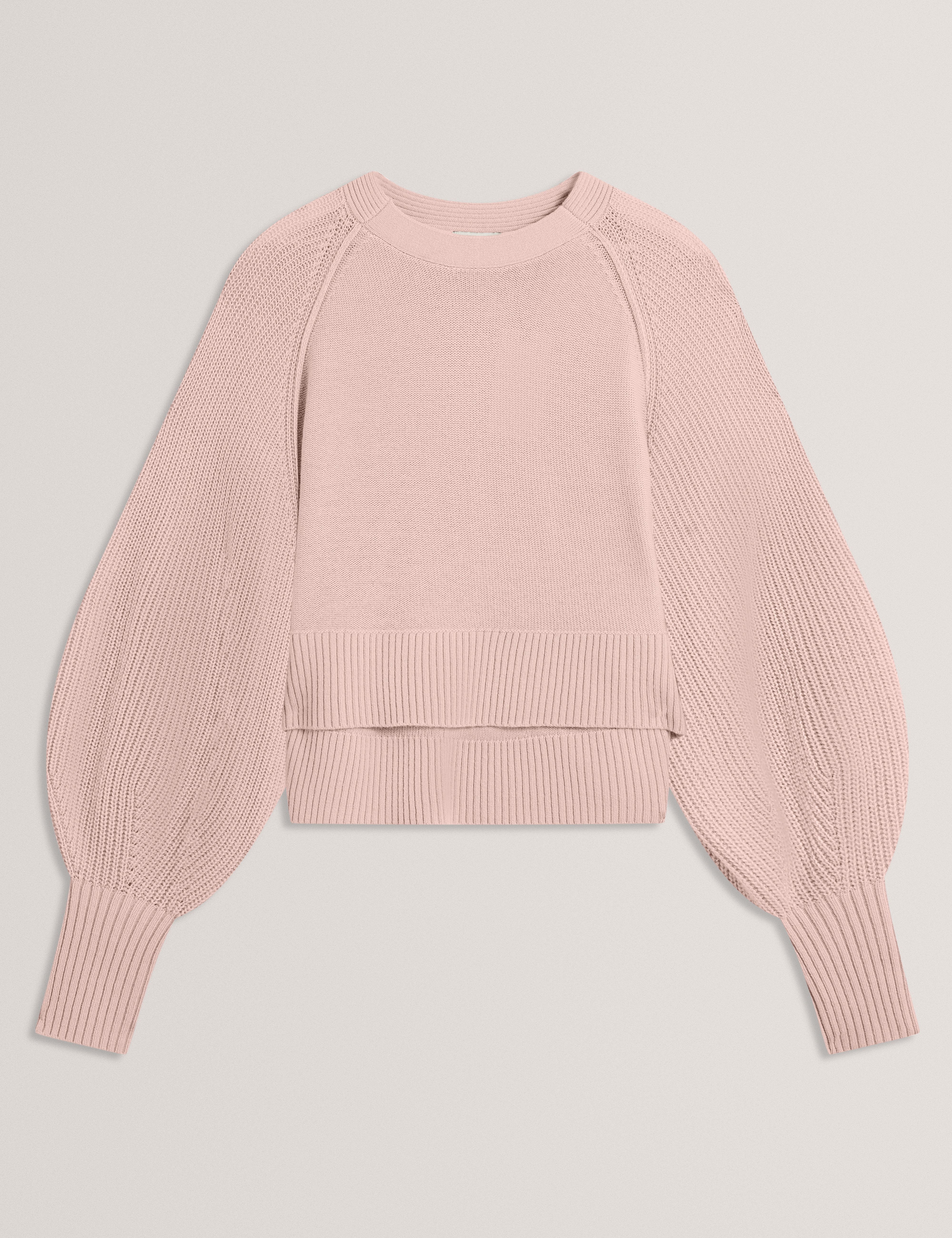 Vicckii Crew Neck Knitted Jumper Pl-Pink
