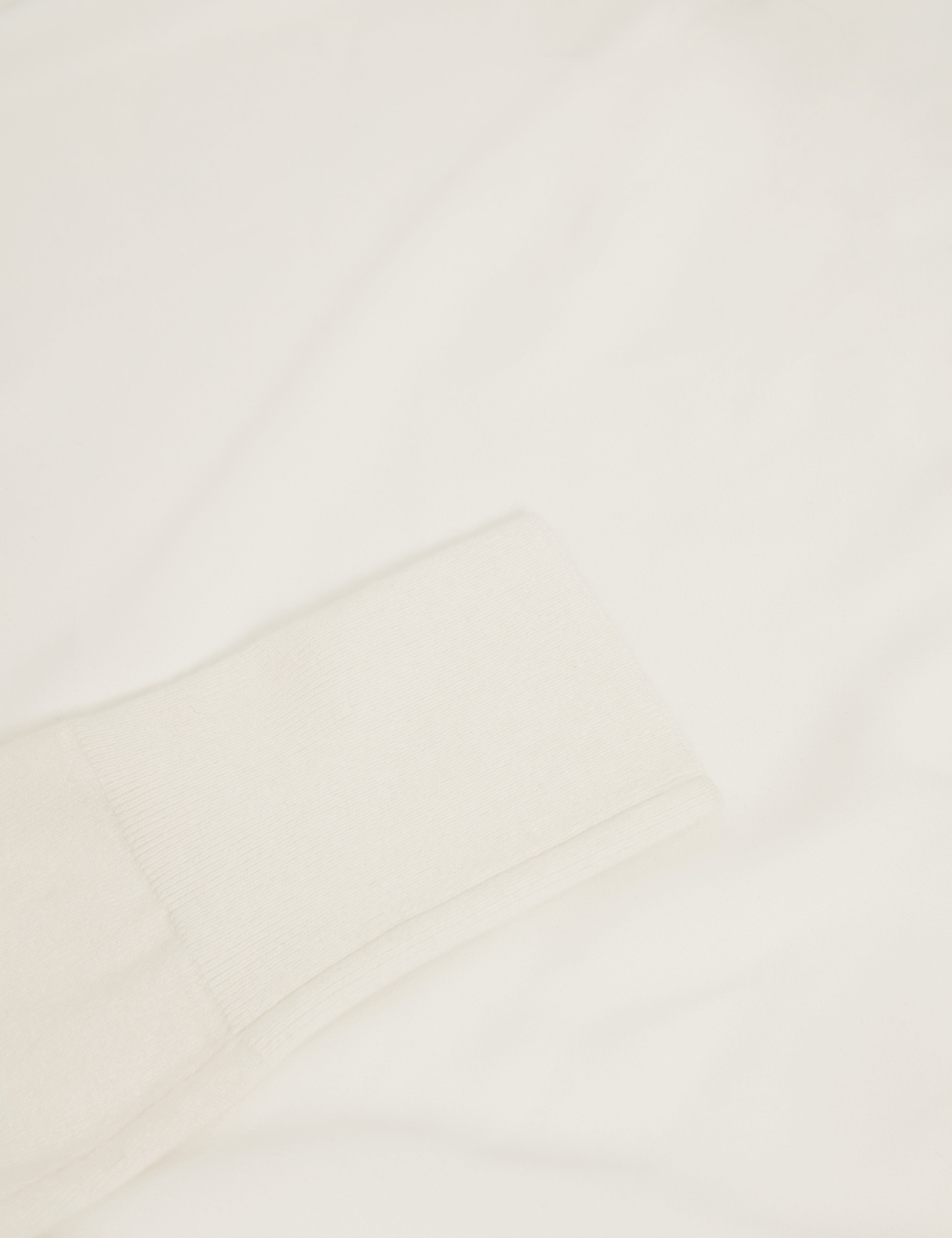 Leslay Draped Front Knitted Long Sleeve Top Ivory