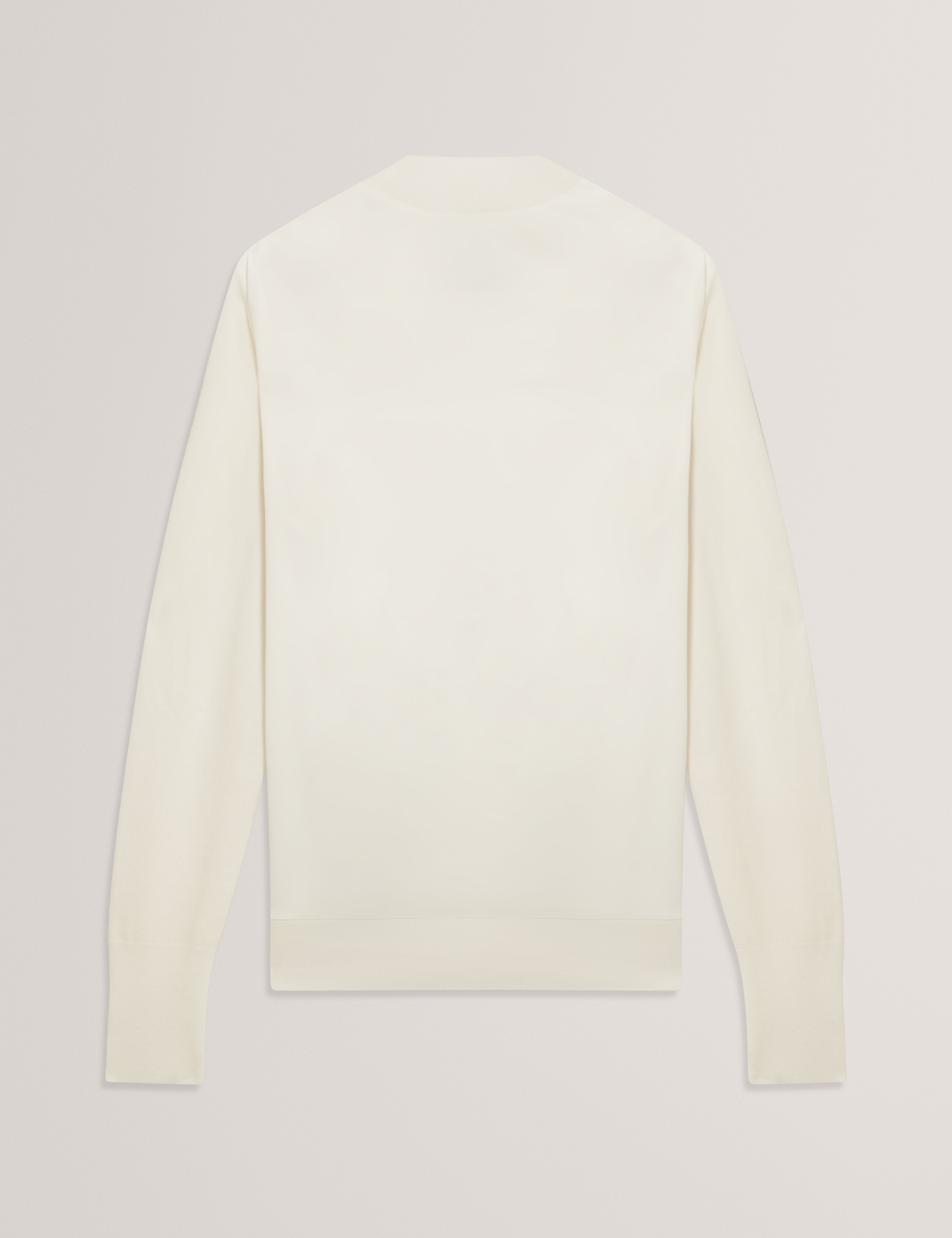 Leslay Draped Front Knitted Long Sleeve Top Ivory