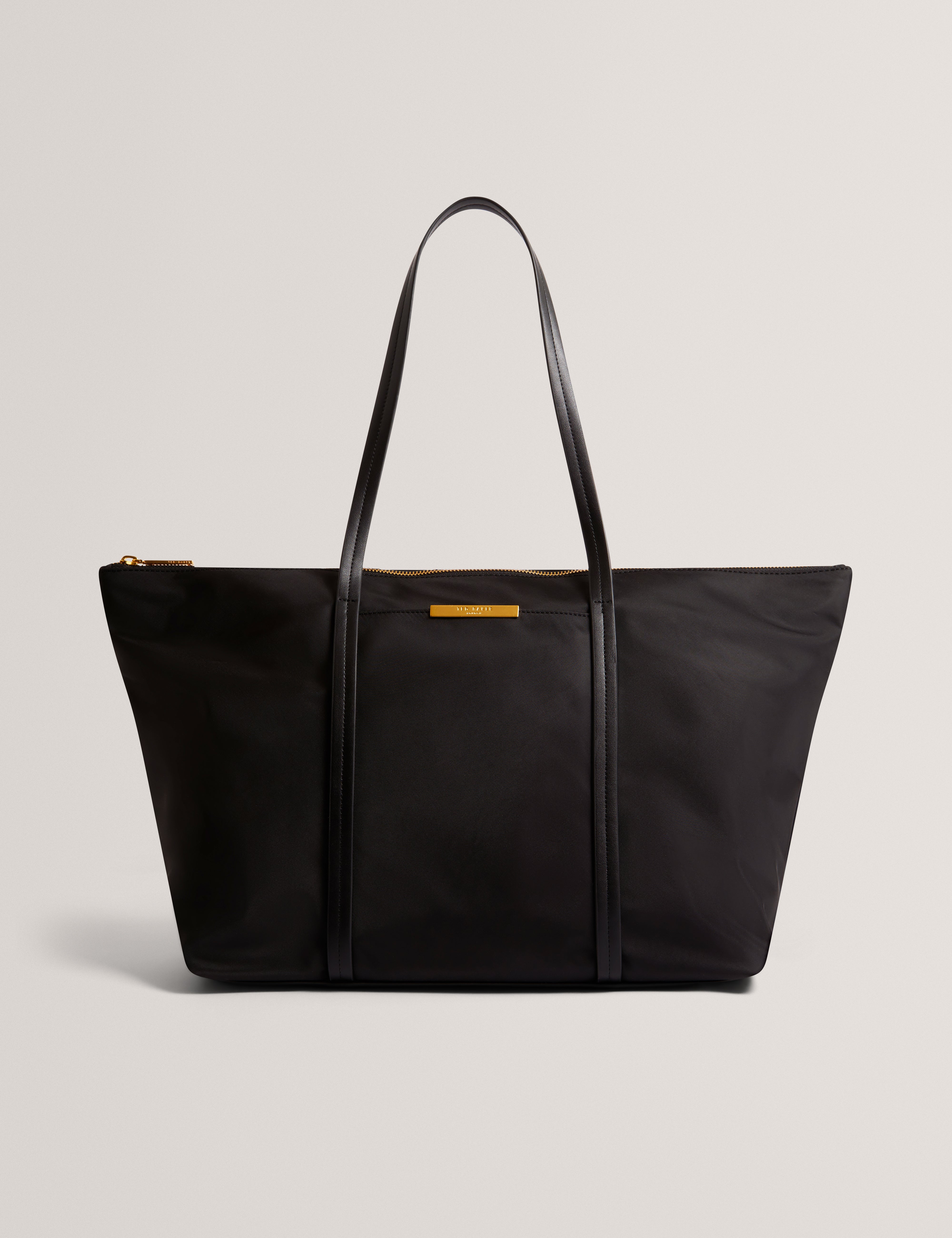 Nycole Nylon Large Tote Bag Black