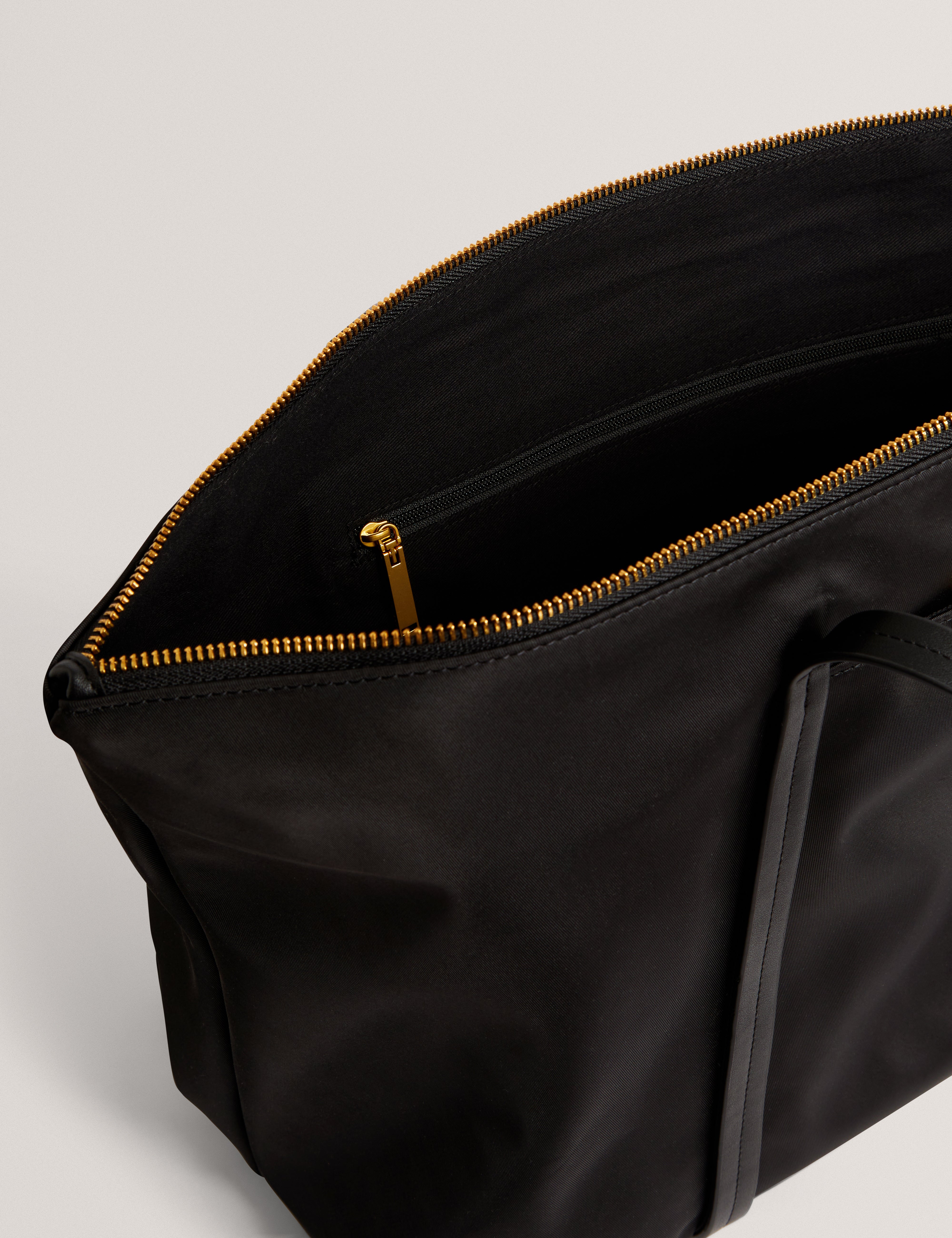 Nycole Nylon Large Tote Bag Black