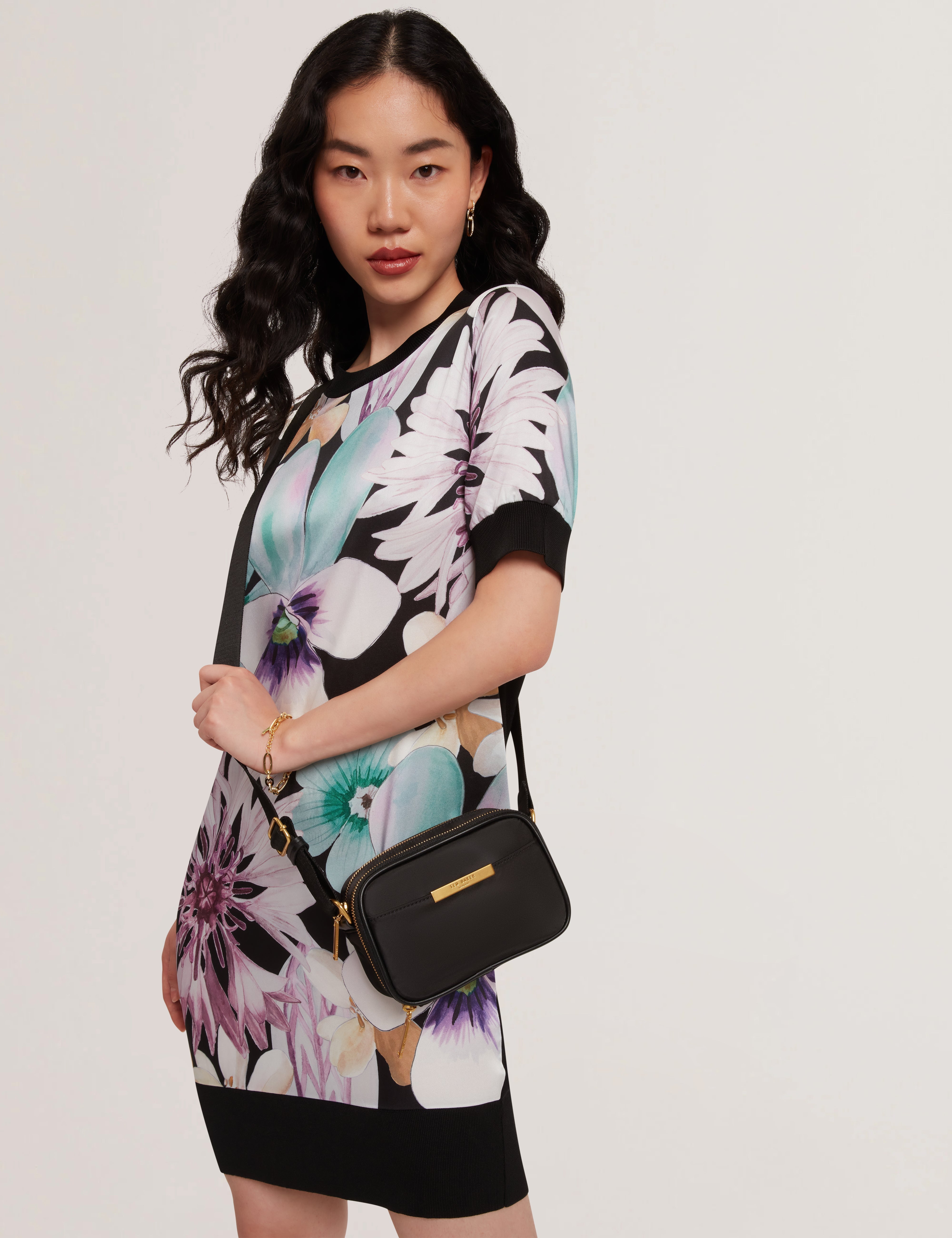 Nykila Nylon Small Crossbody Bag Black