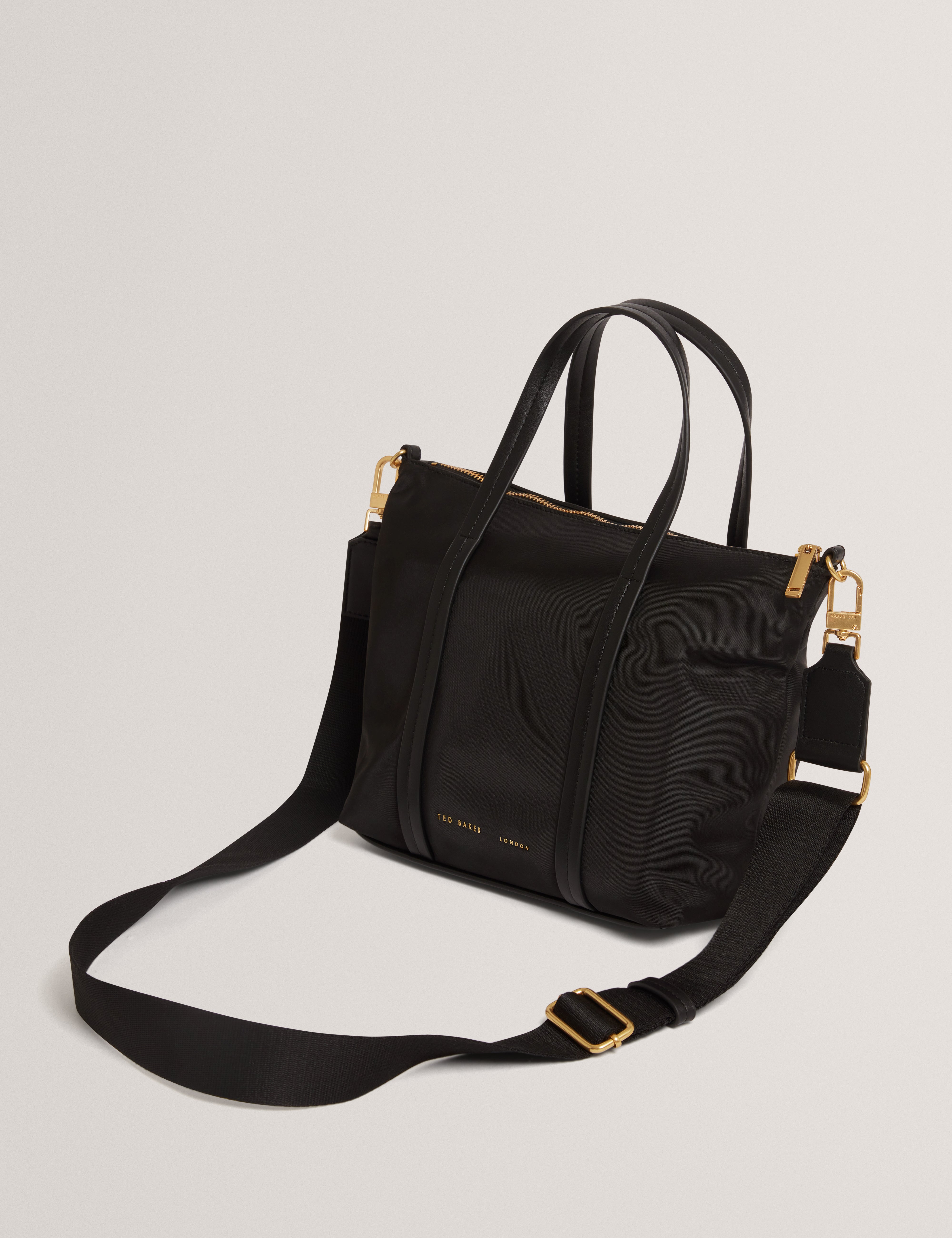 Nykkie Nylon Mini Crossbody Tote Bag Black