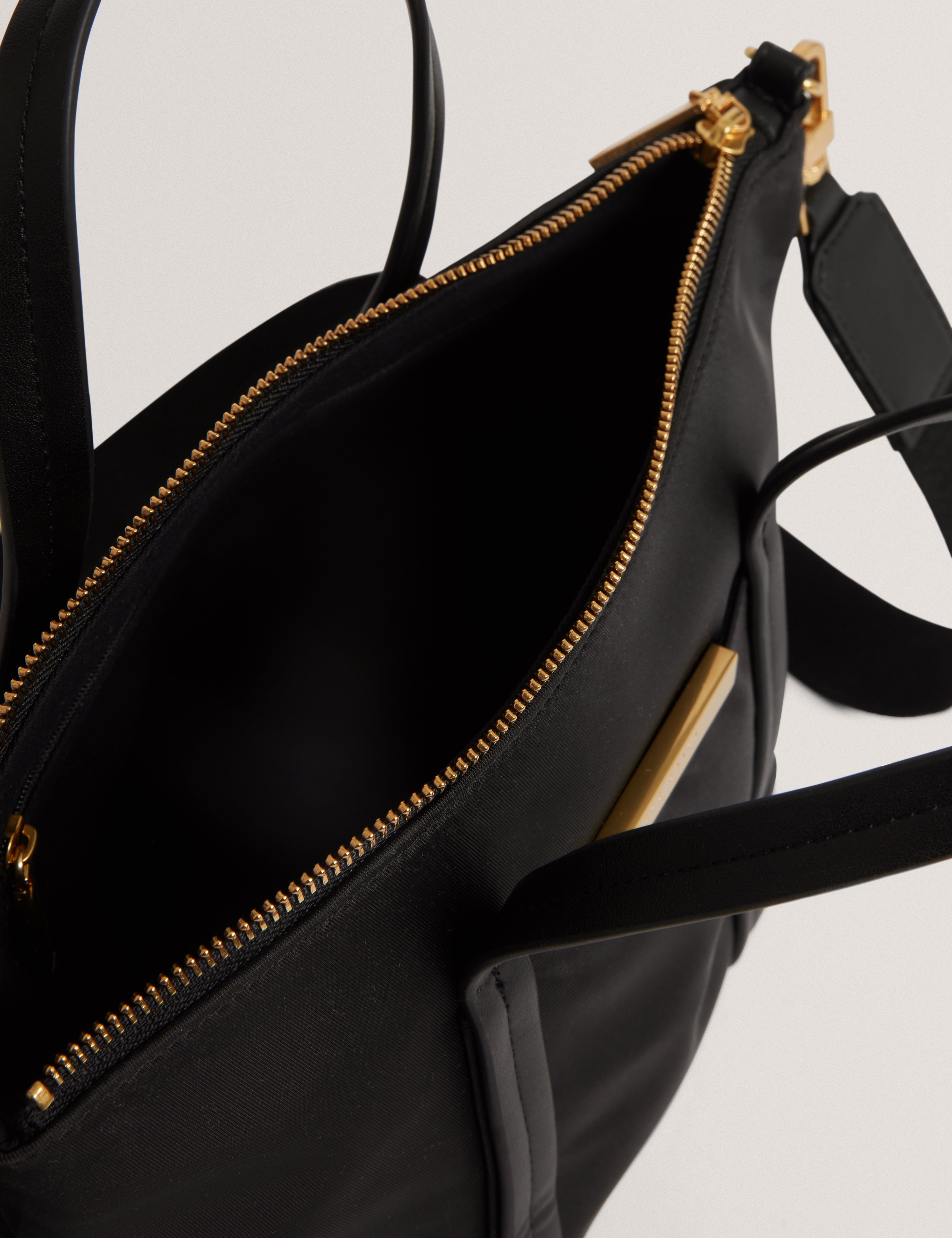 Nykkie Nylon Mini Crossbody Tote Bag Black