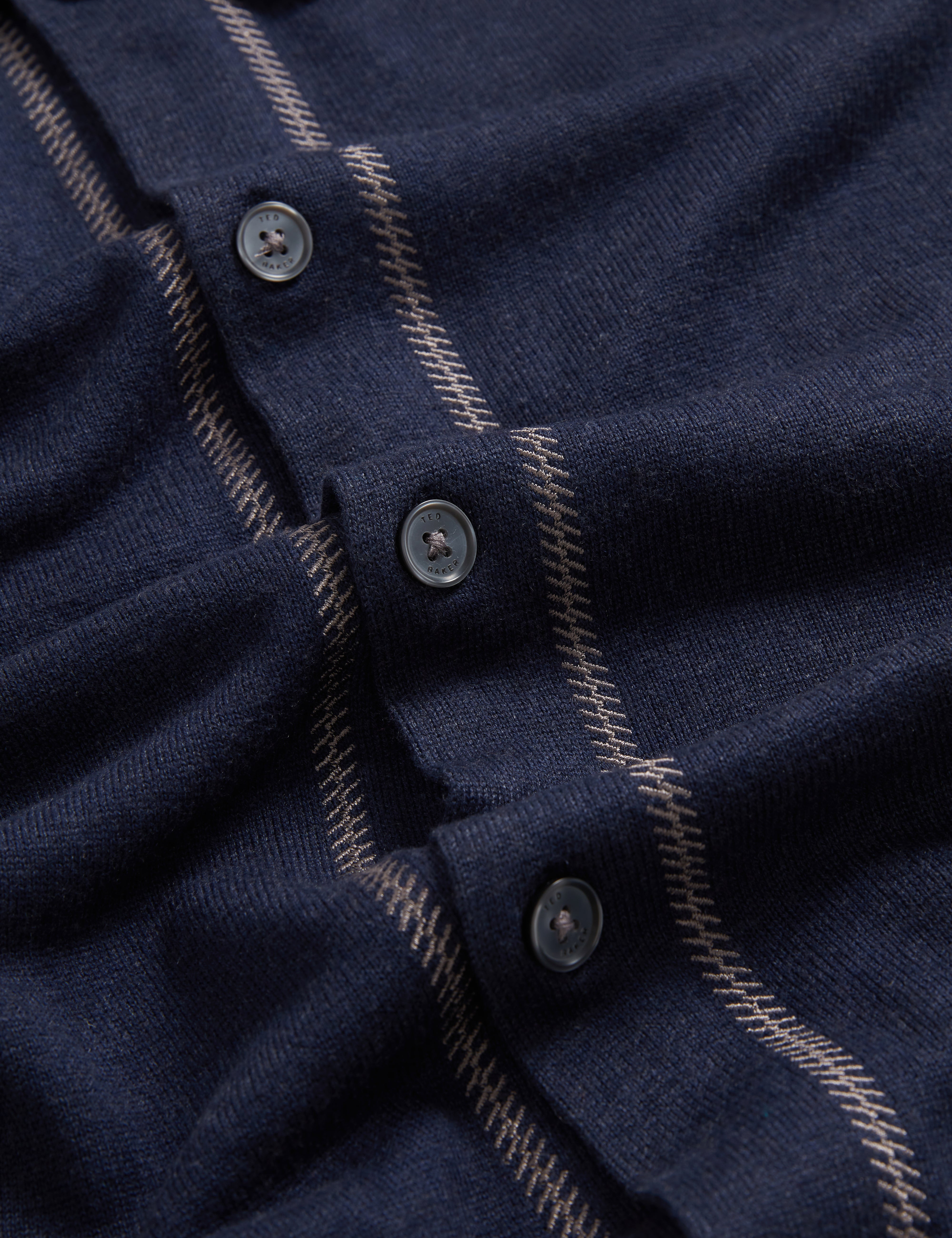 ديارماد قميص بولو بأكمام طويلة لون كحلي