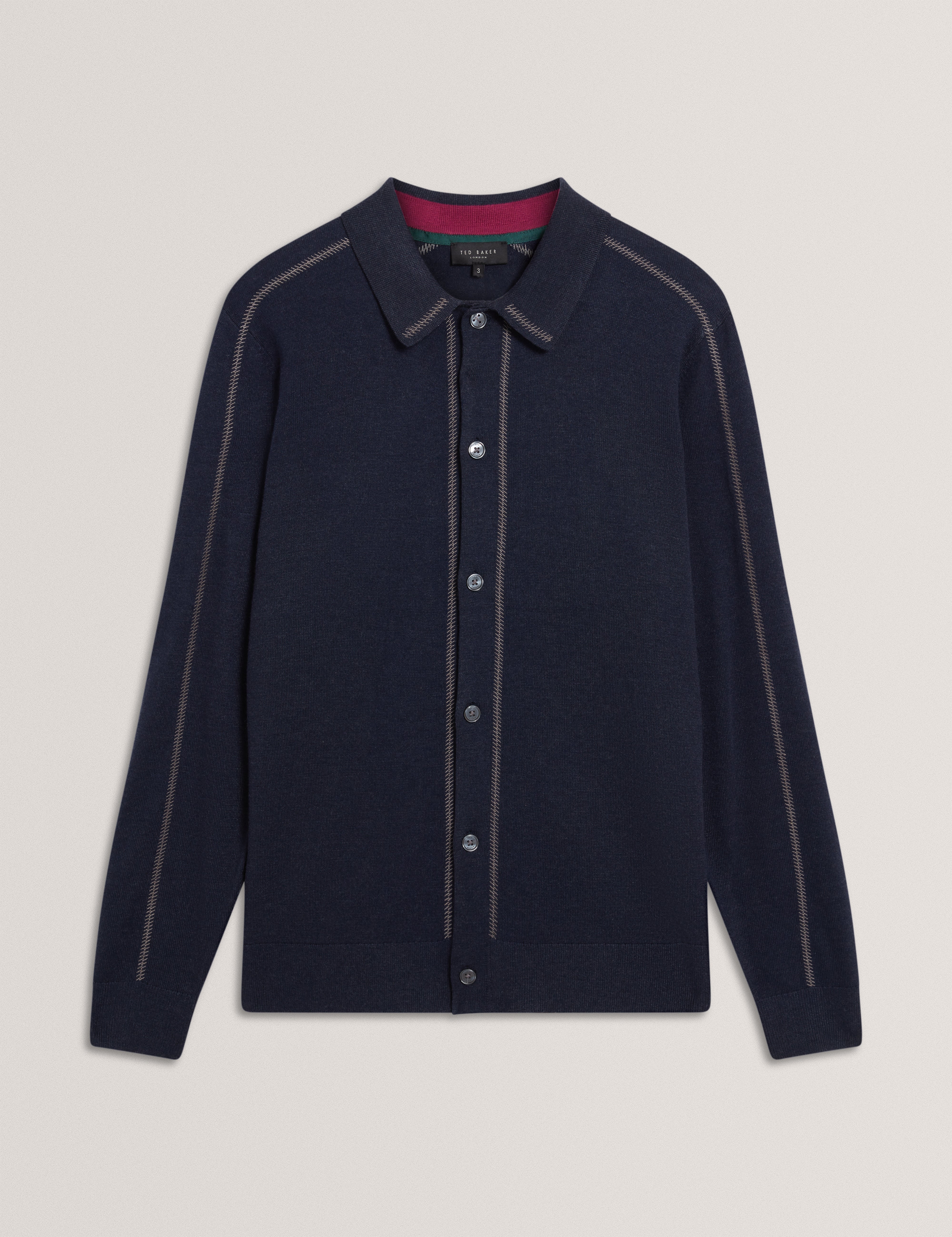 ديارماد قميص بولو بأكمام طويلة لون كحلي