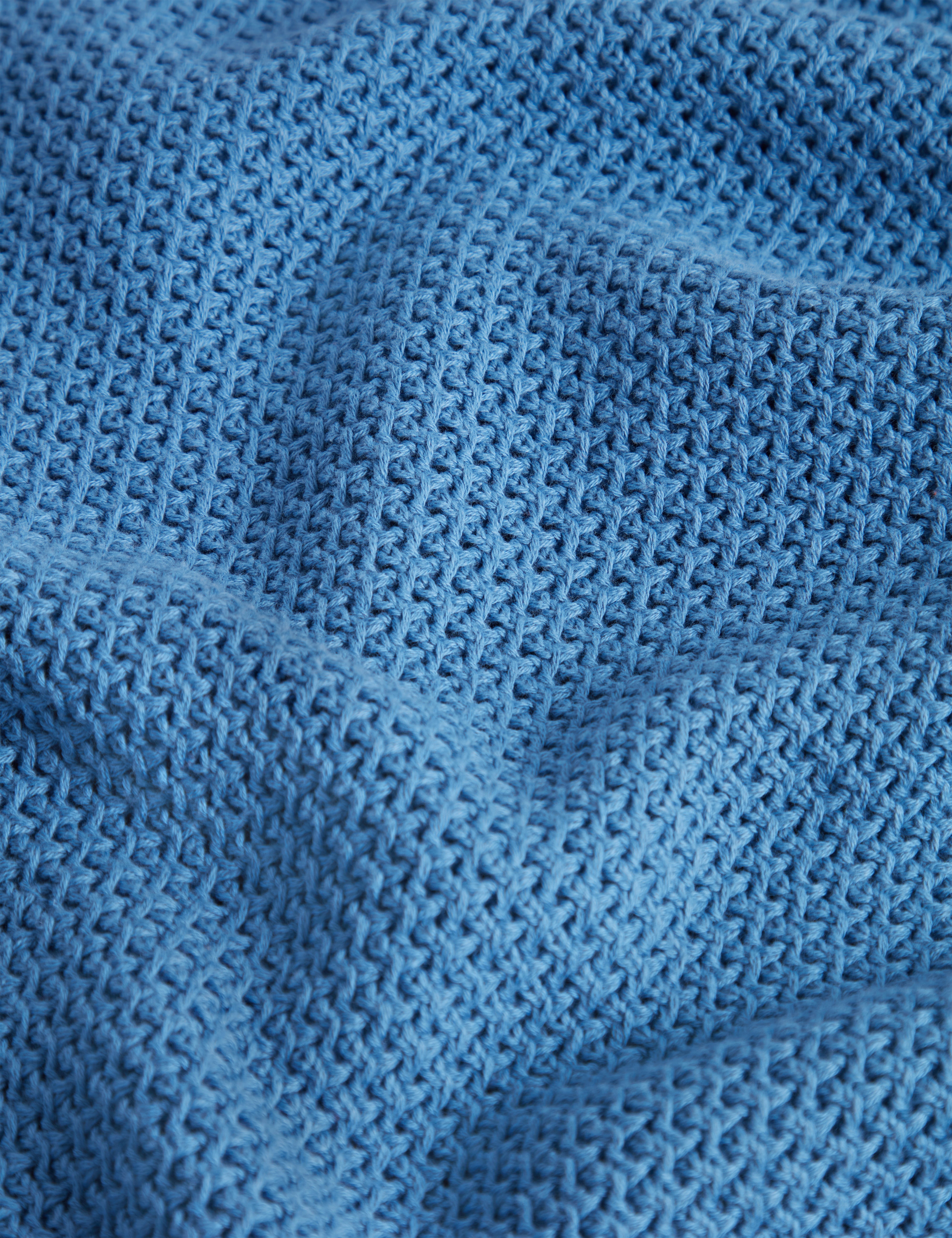Sachair Short Sleeve Waffle Stitch Open Neck Polo Lt-Blue