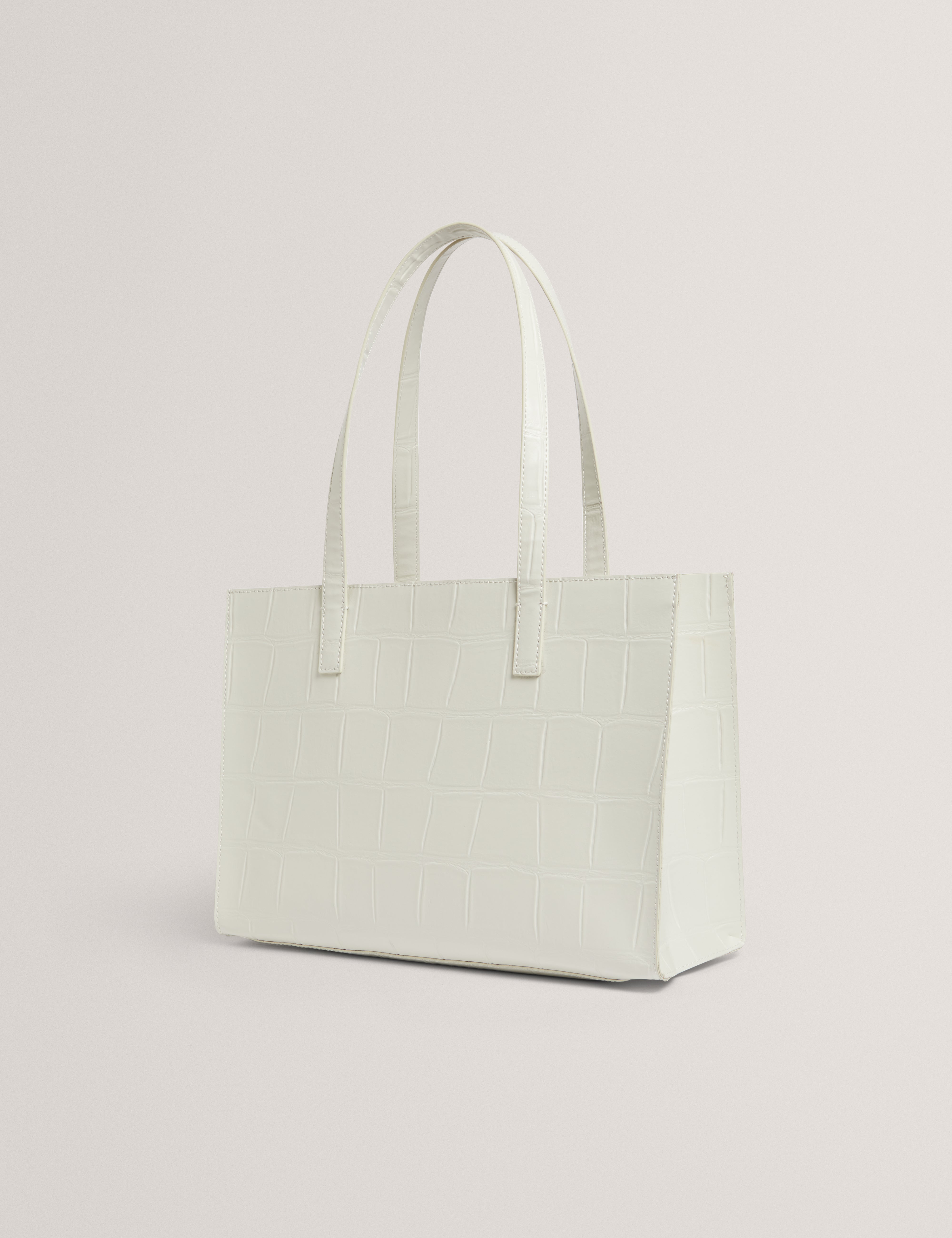 Croccon Croc Effect Large Icon Bag Ivory