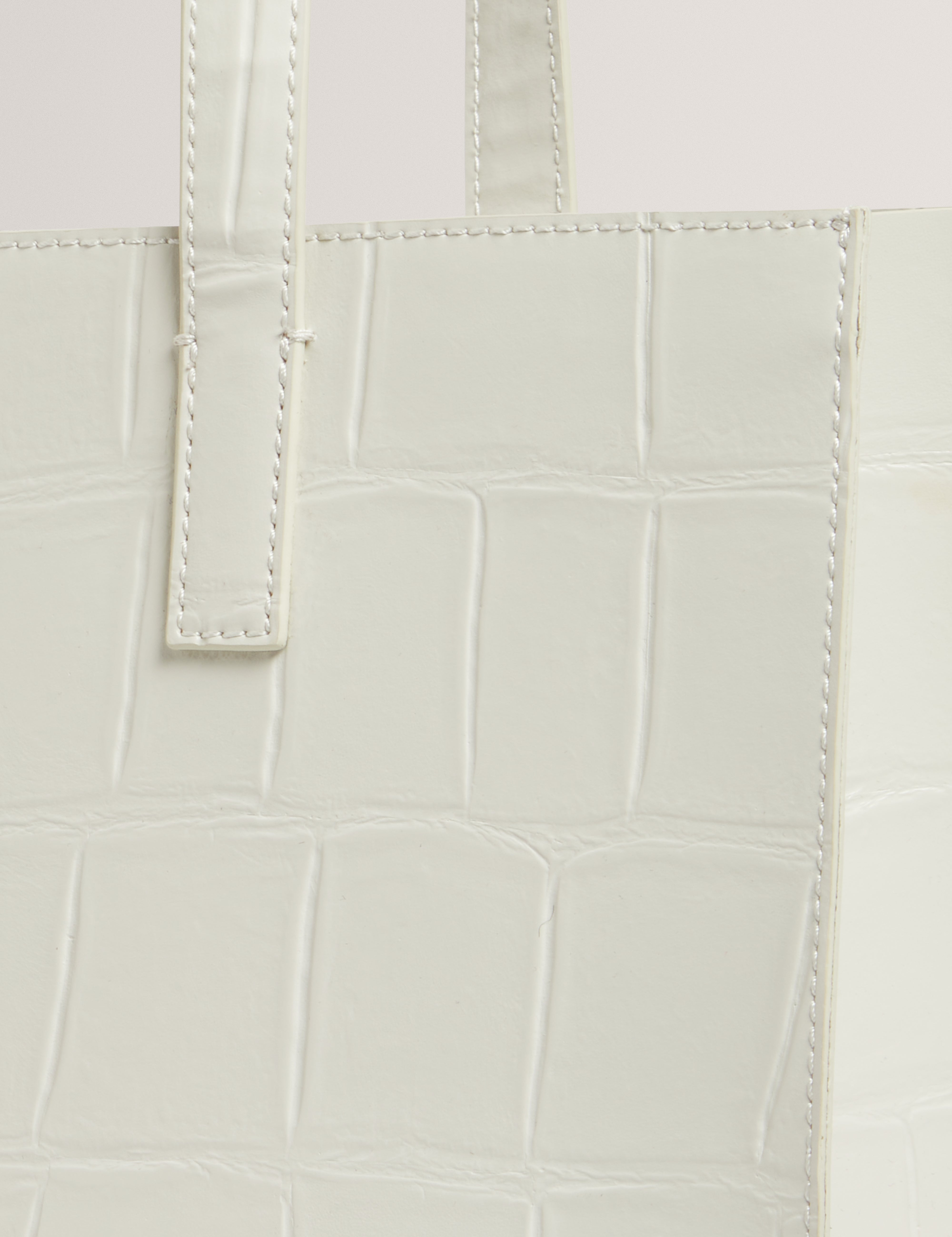 Croccon Croc Effect Large Icon Bag Ivory