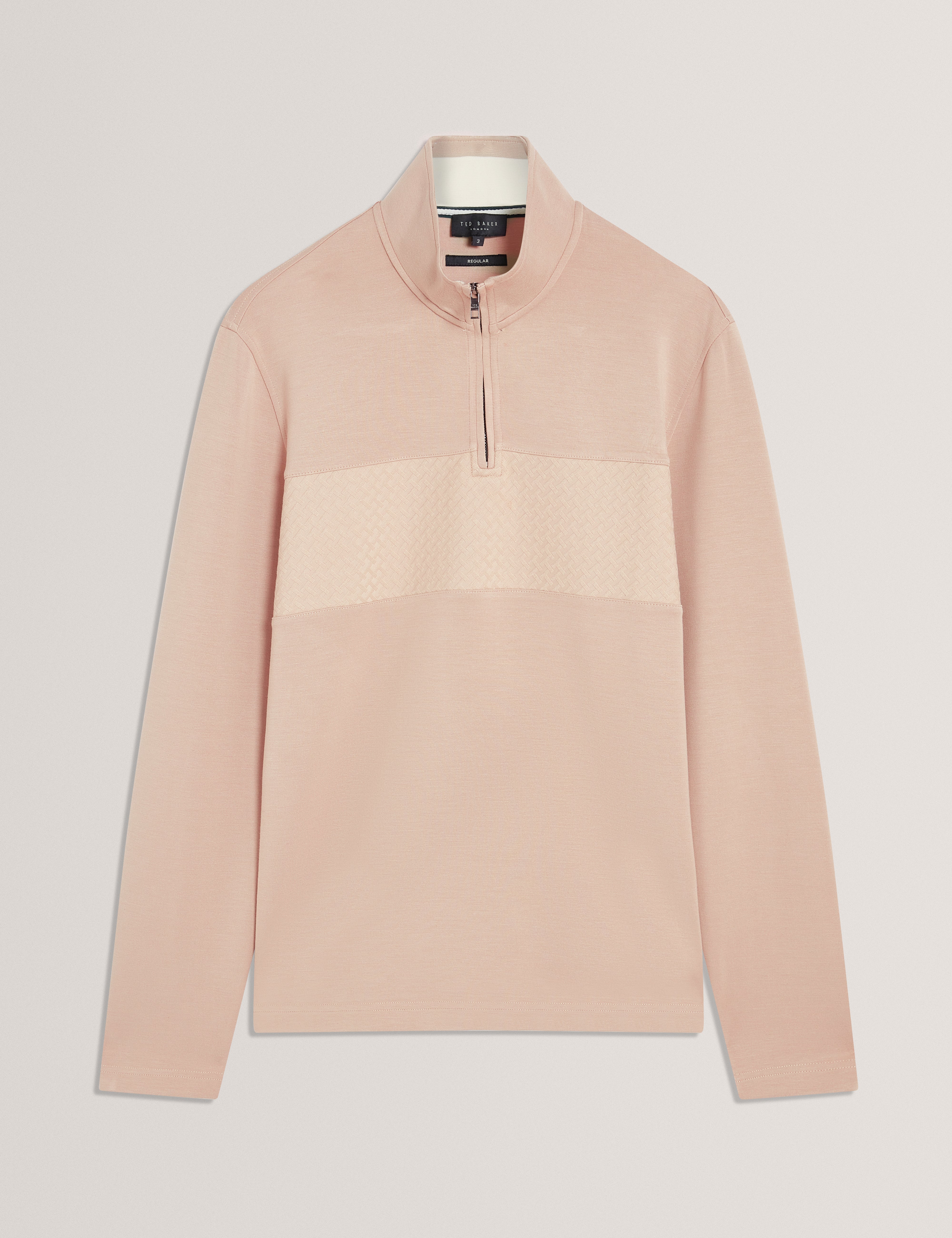 سيمونيا سترة بياقة عالية مع سحاب لون بيج