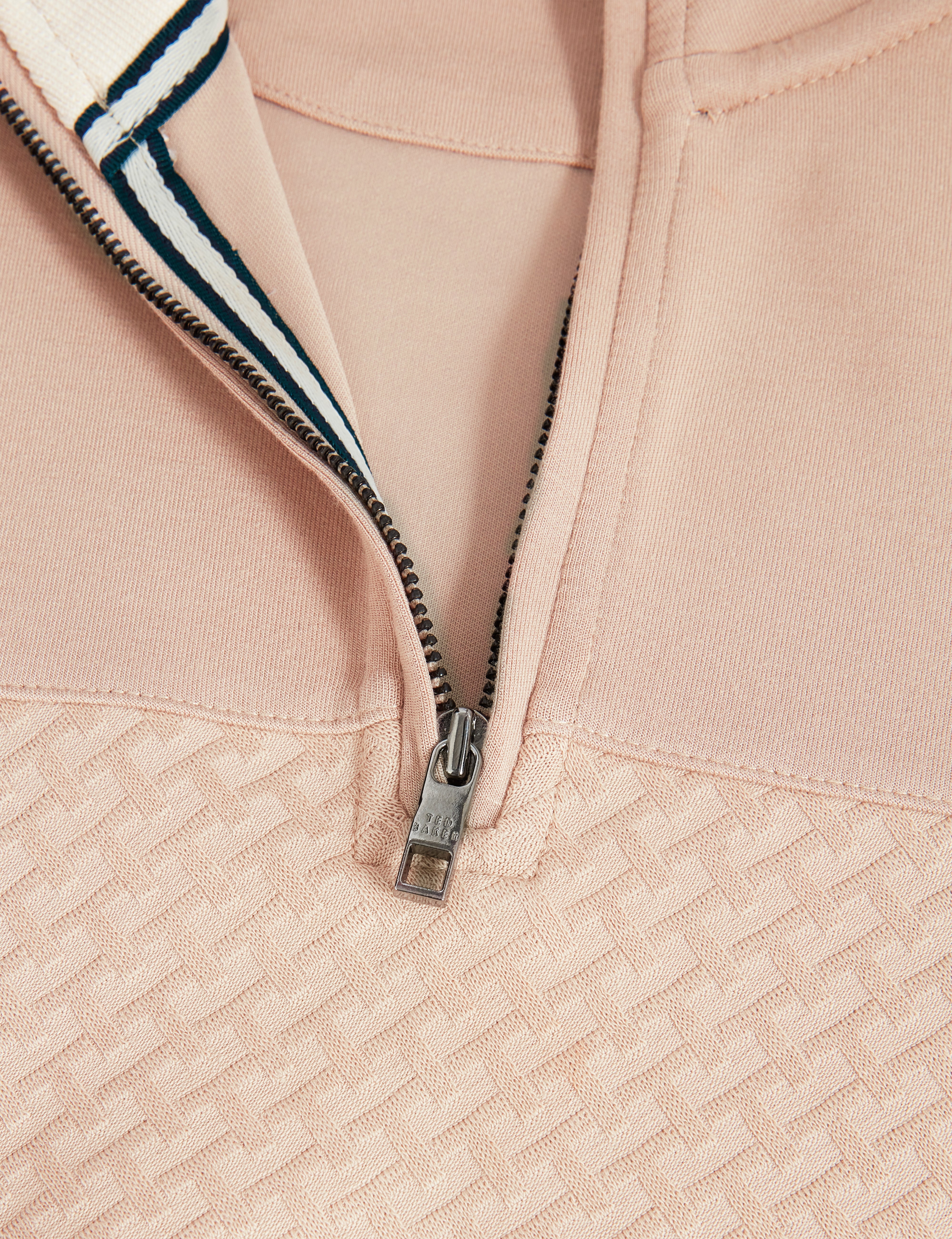 سيمونيا سترة بياقة عالية مع سحاب لون بيج