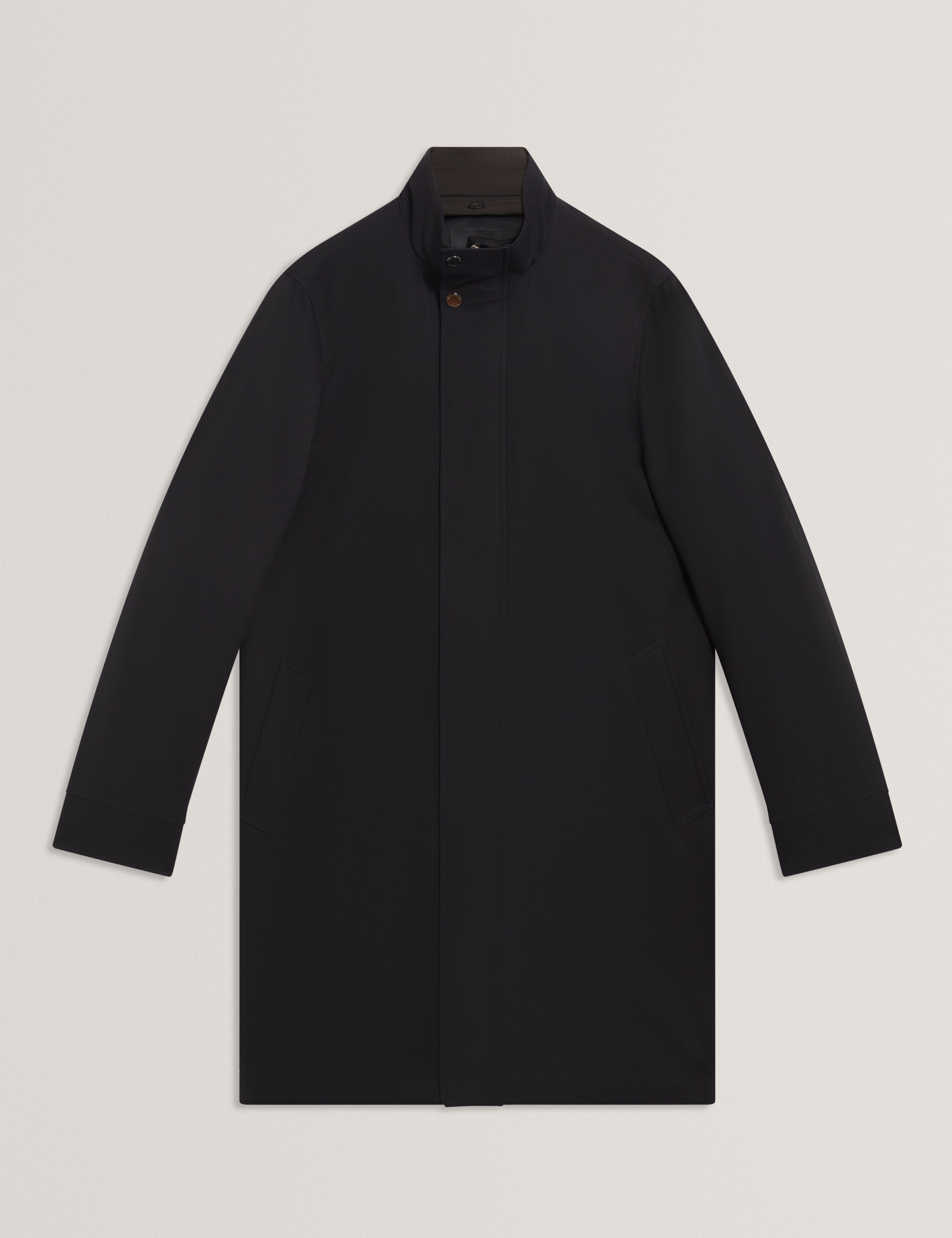 Ruabon Nylon Funnel Neck Jacket With Mock Liner Navy