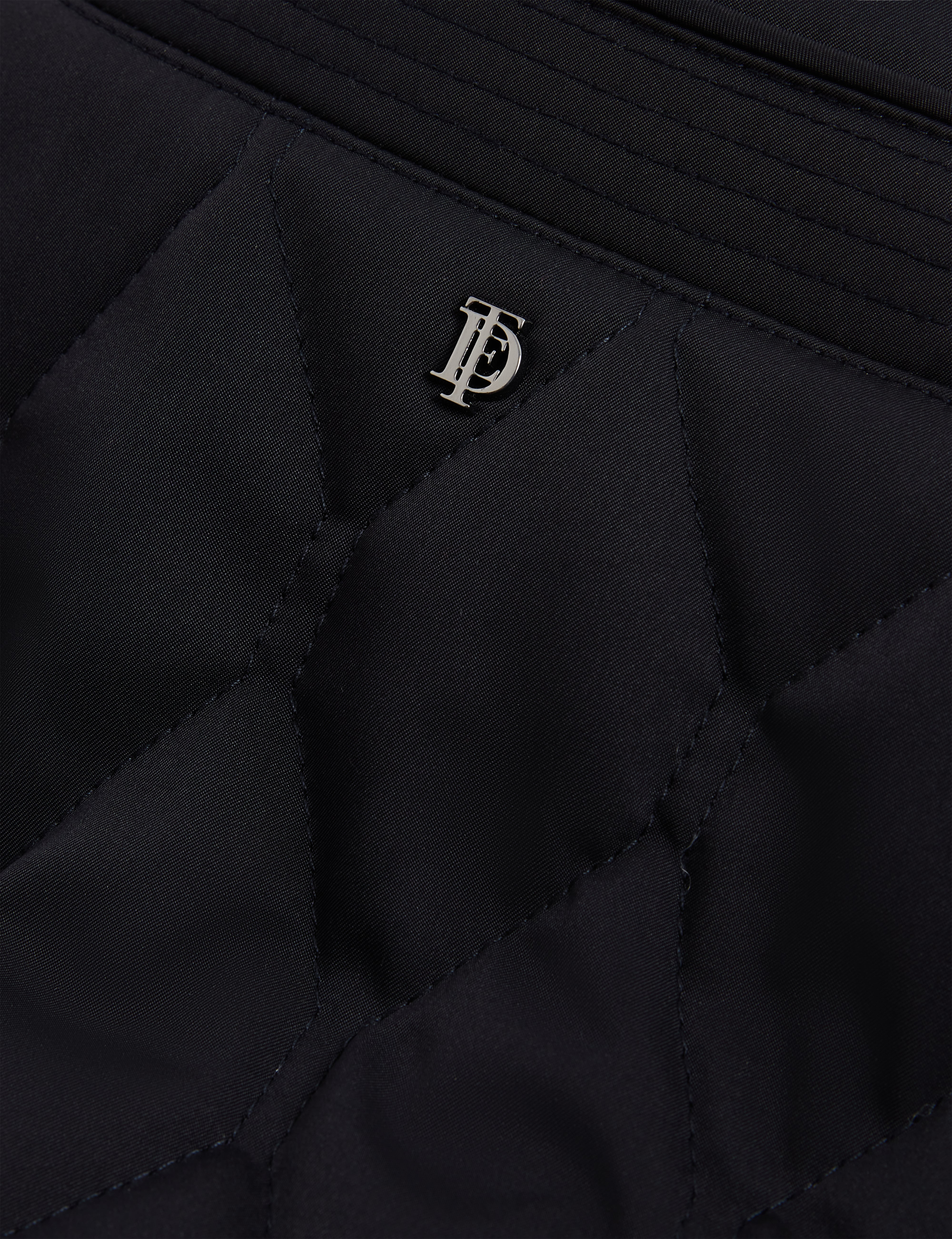 Hollbec Regular Fit Diamond Quilted Coat Navy