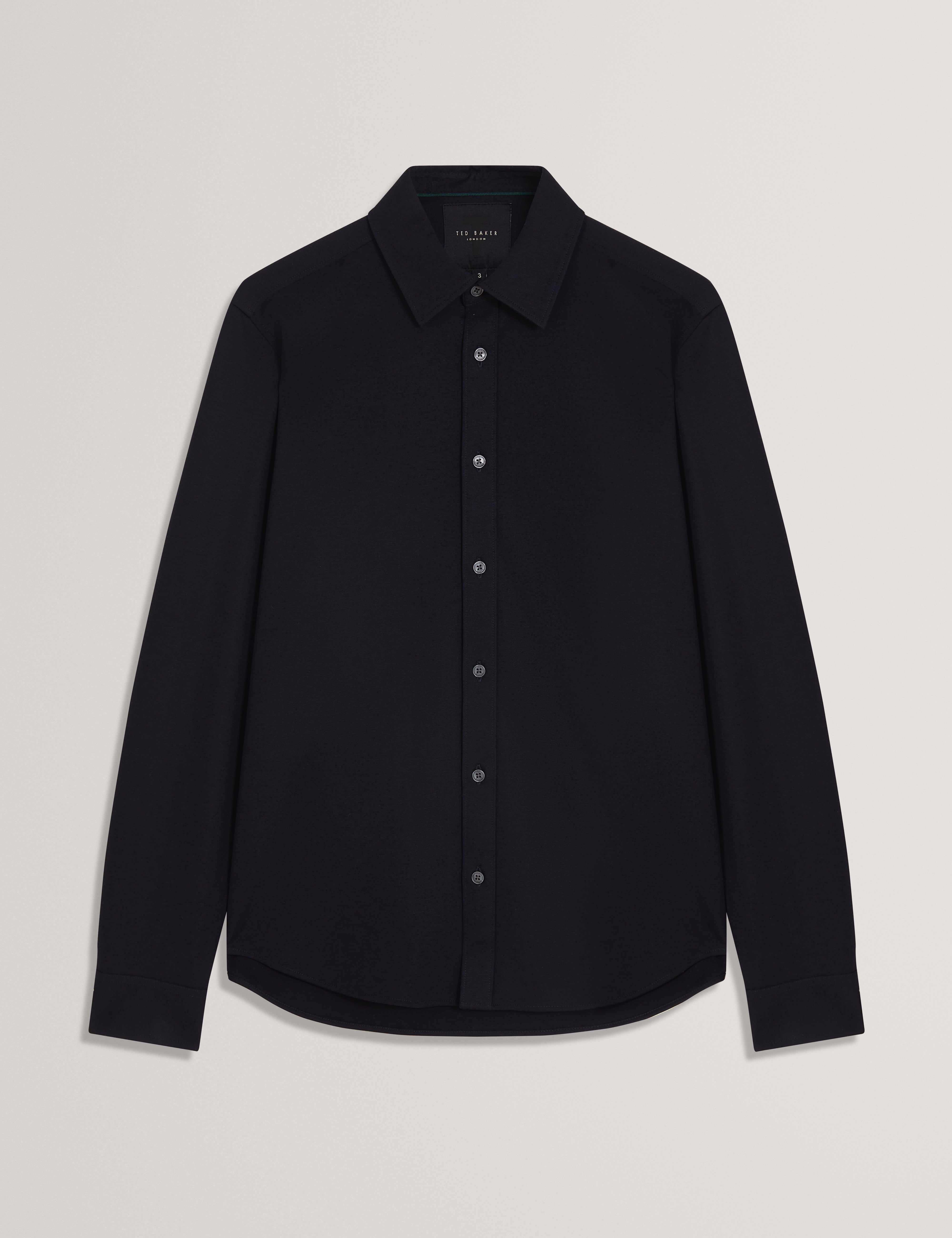 نورتون قميص بمزيج من الصوف لون كحلي