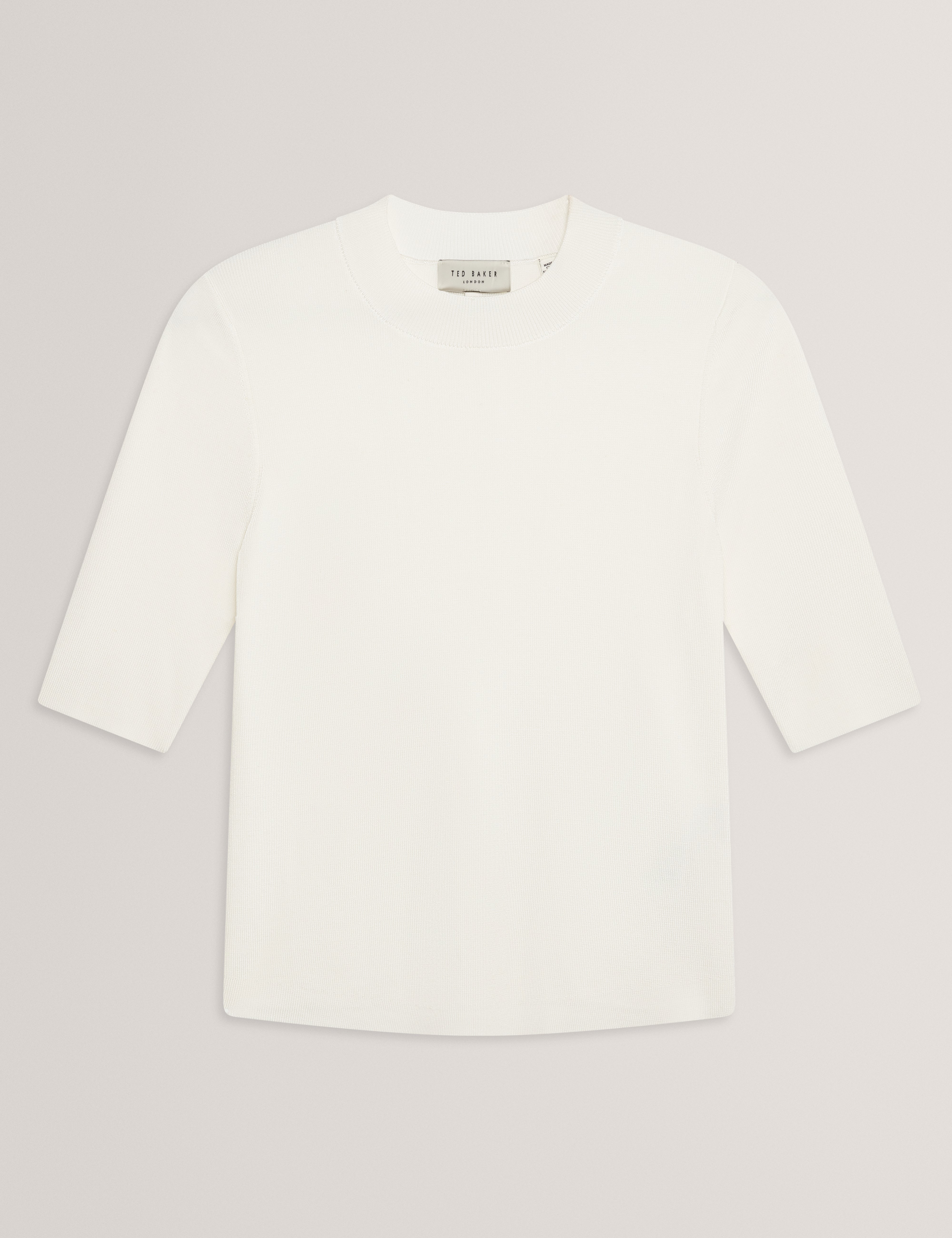 فيليكسيا تيشيرت بأكمام قصيرة لون عاجي