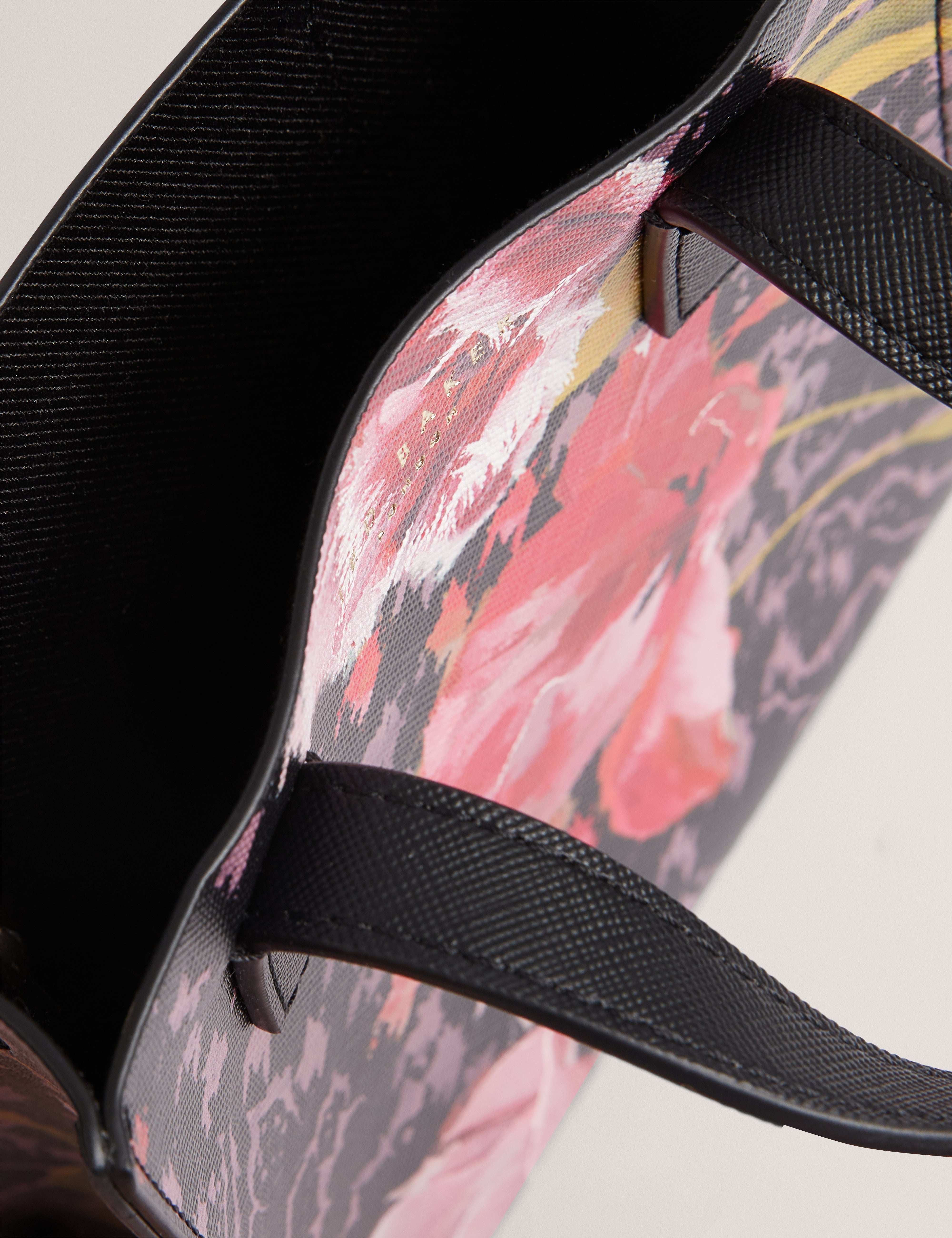 Talura Floral Printed Mini Icon Bag Black