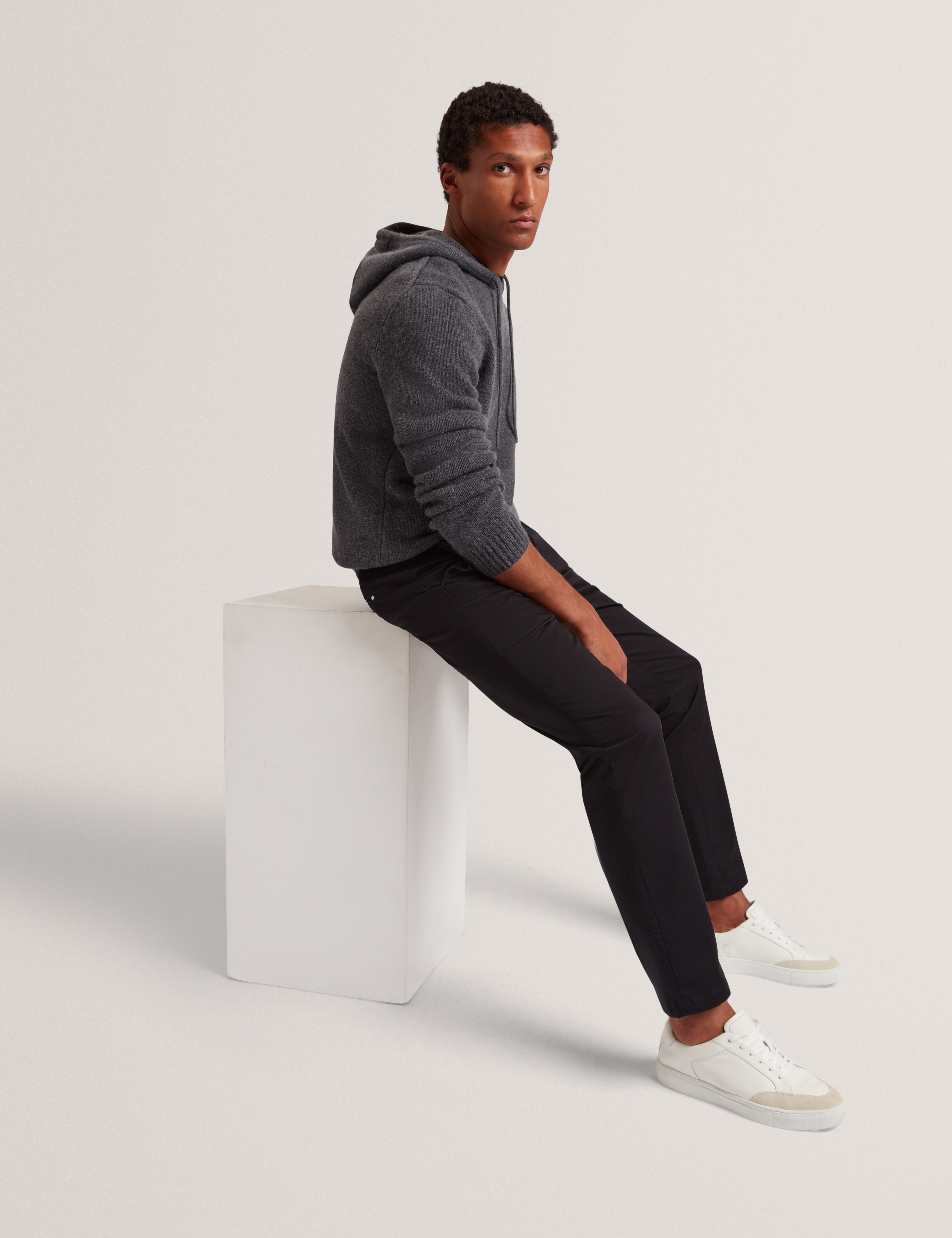 Howeton Slim Stretch Chino Black