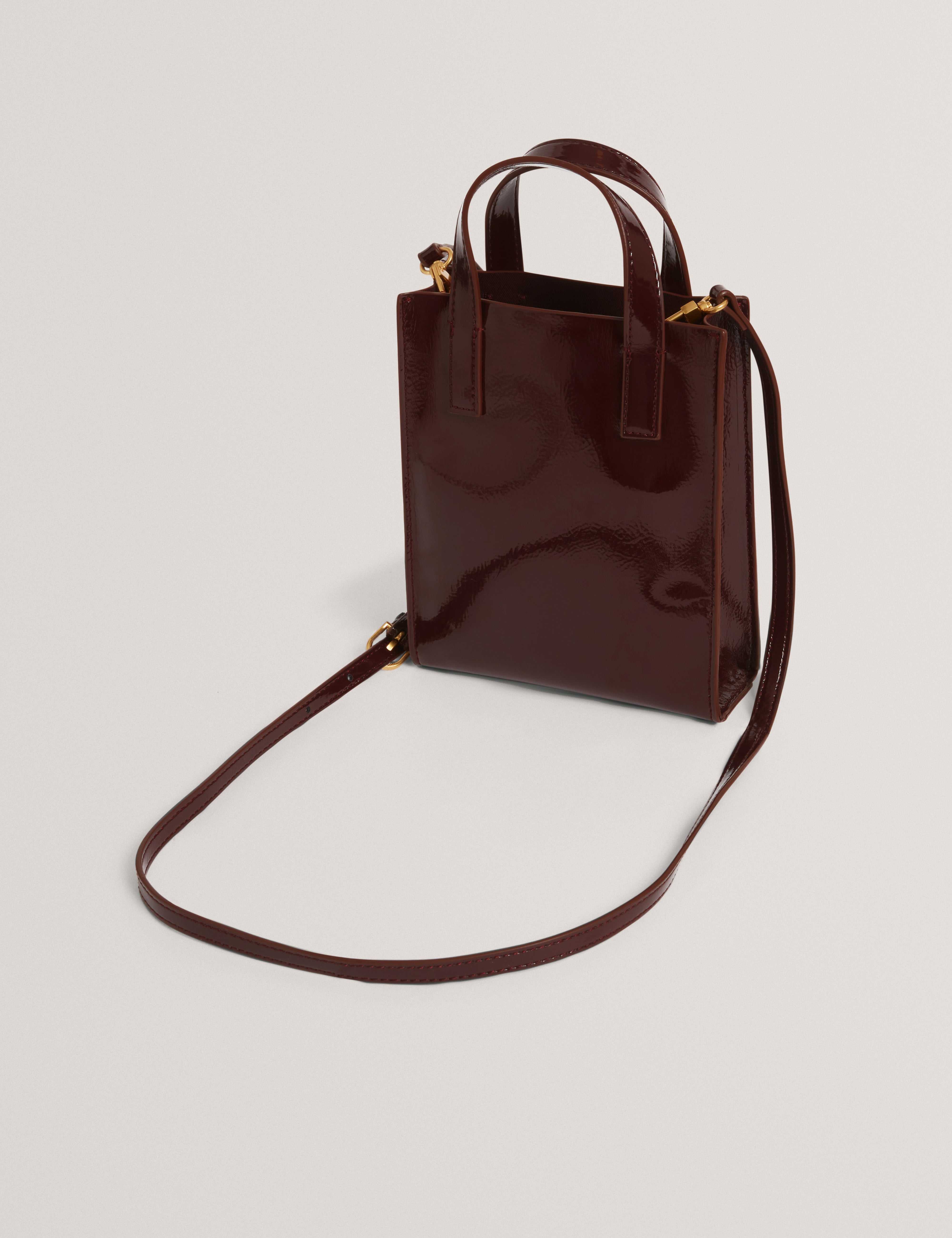 Roseem Rose Detail Crinkle Small Bag Wine