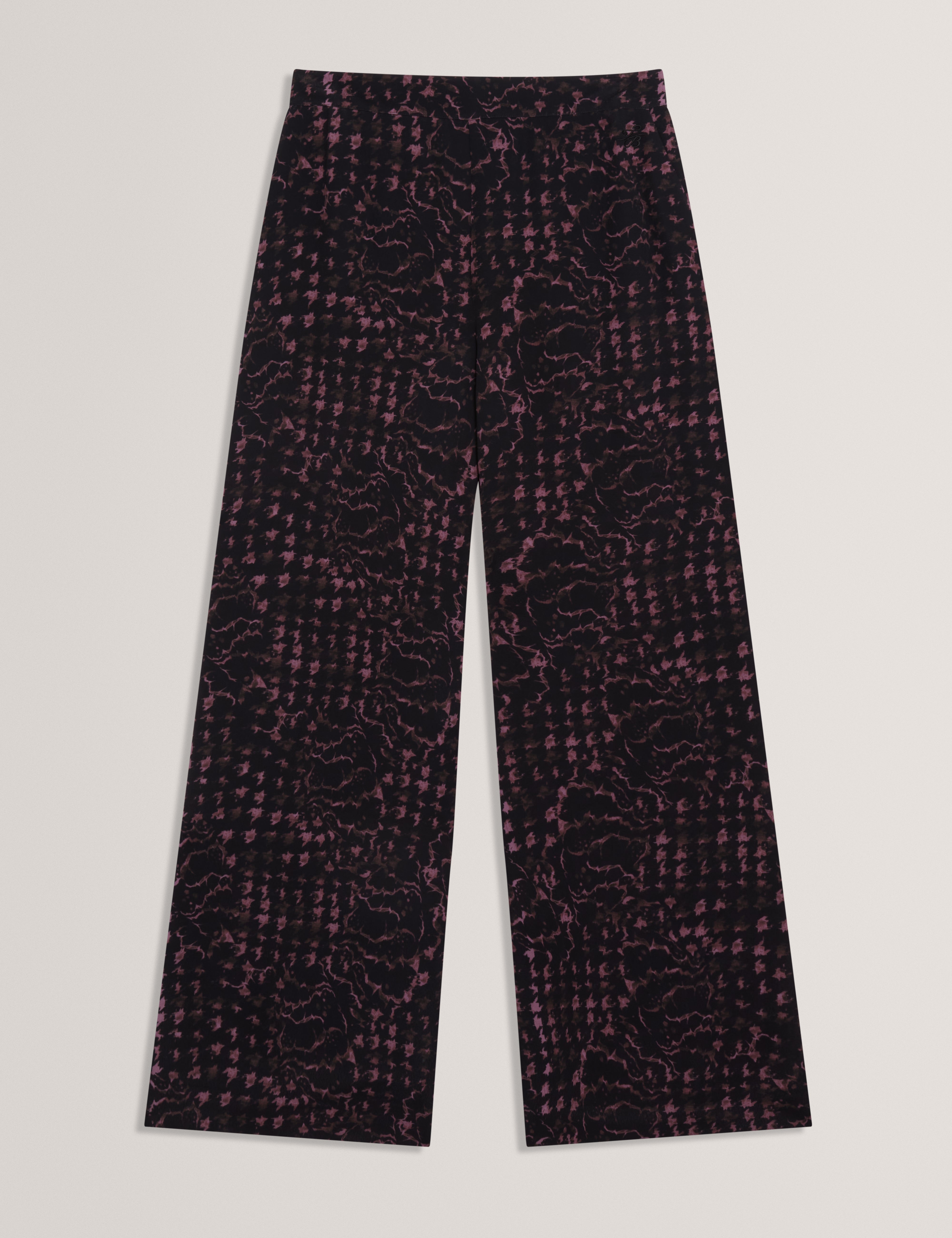 Reecha Printed Wide Leg Trouser Black