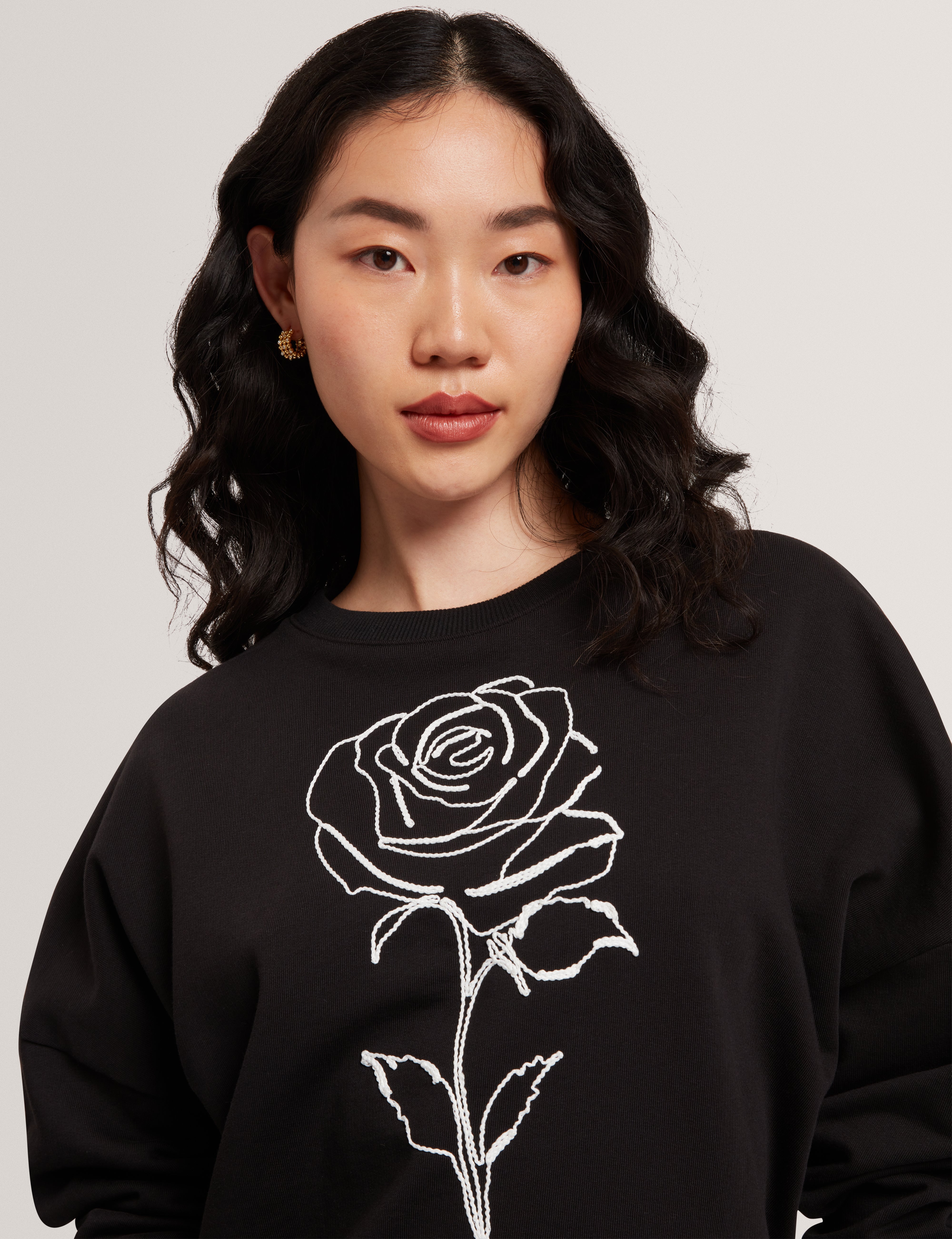 Marssia Printed Sweatshirt Black