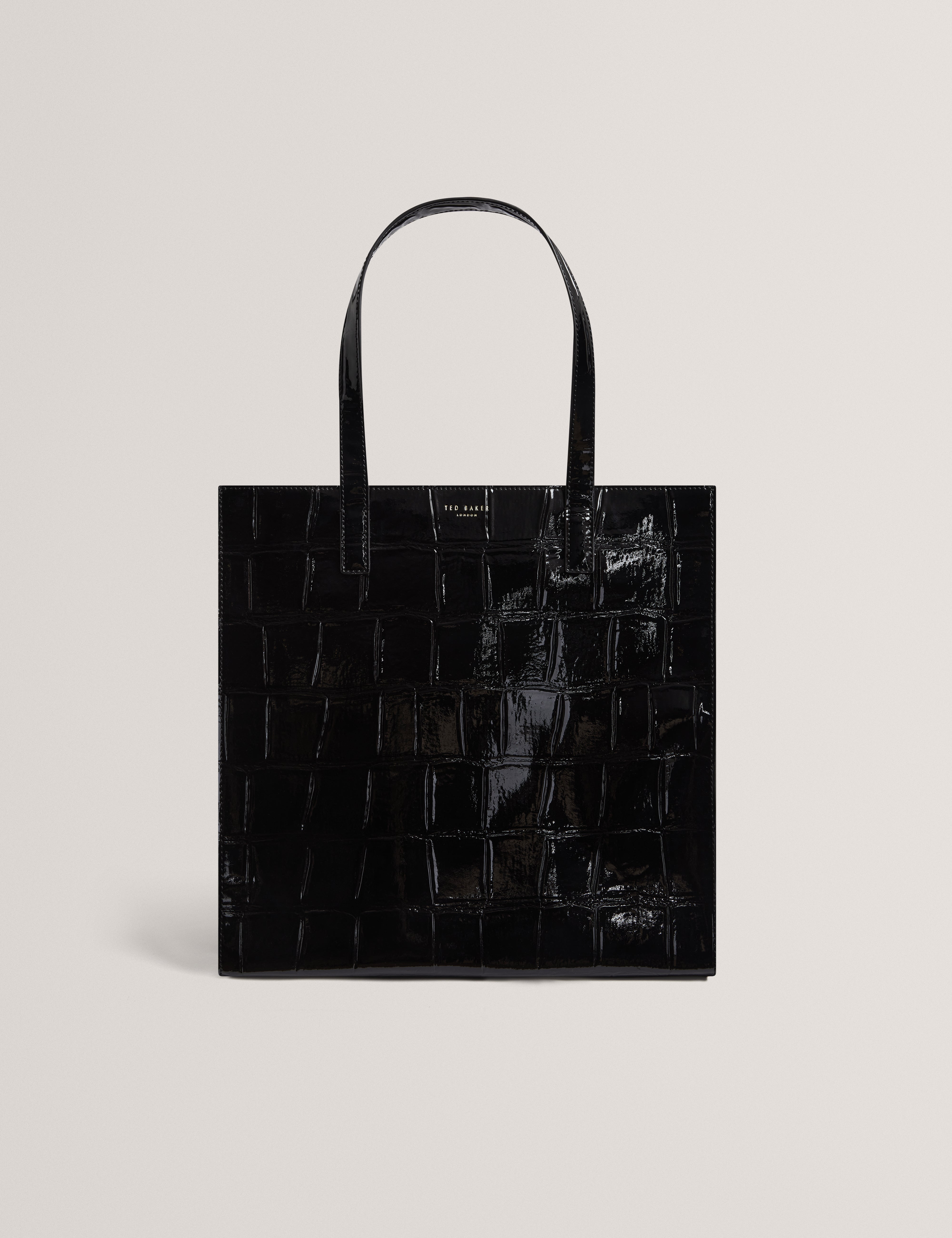 Vannda Croc Effect Large Icon Bag Black
