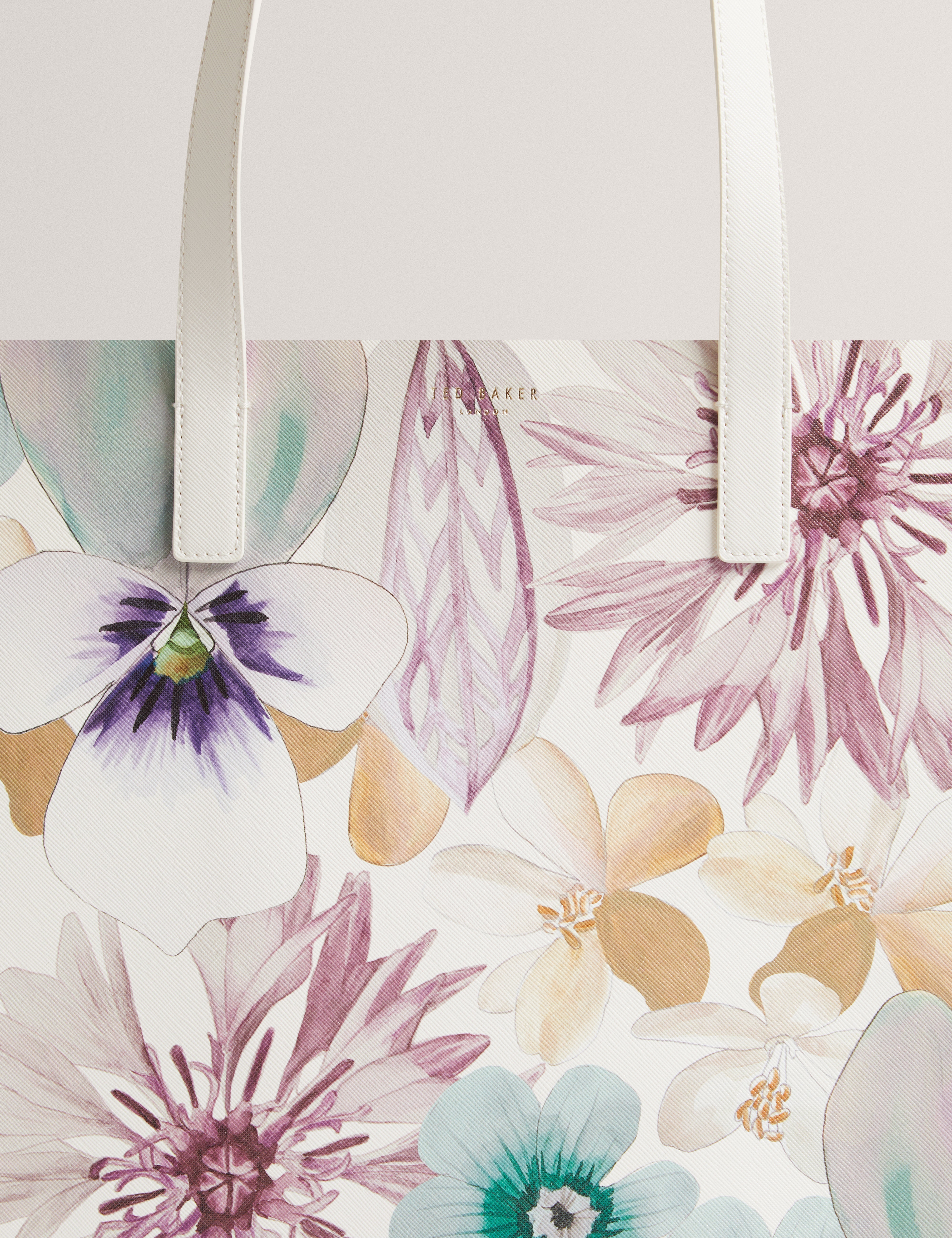 Halena Petal Print Large Icon Bag White