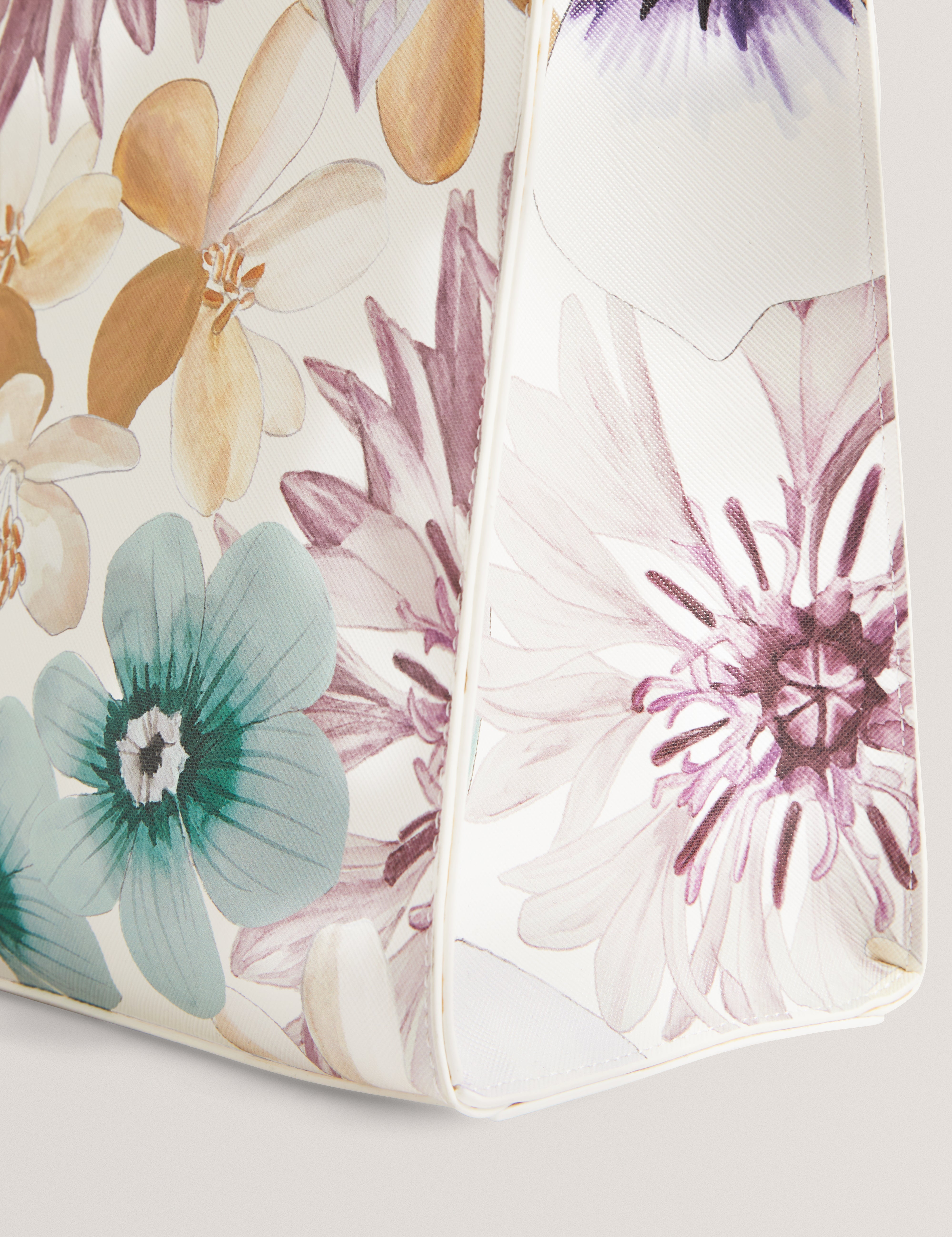 هيليسا حقيبة بيضاء صغيرة بطبعة زهور