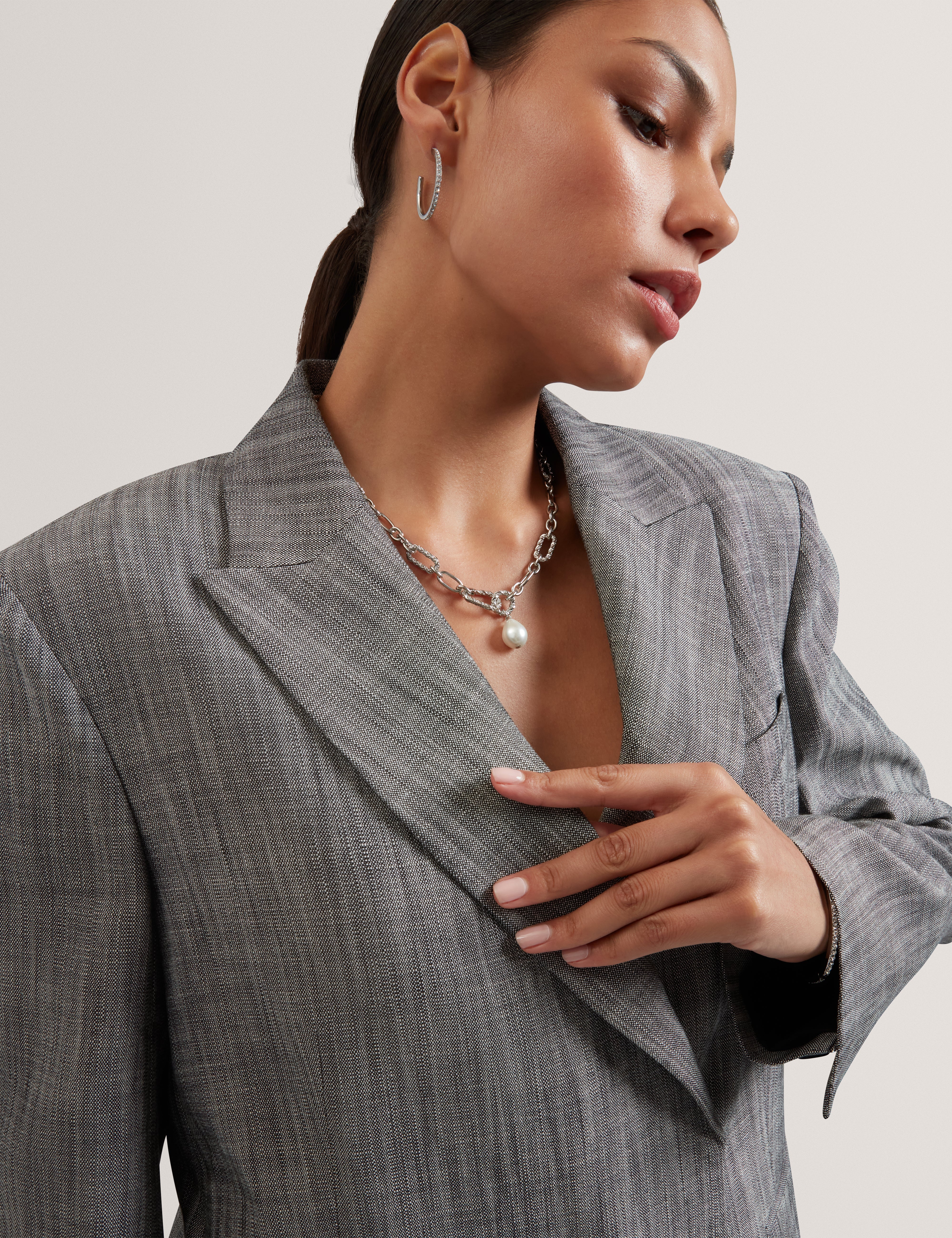 Peyaan Relaxed Longline Blazer Black