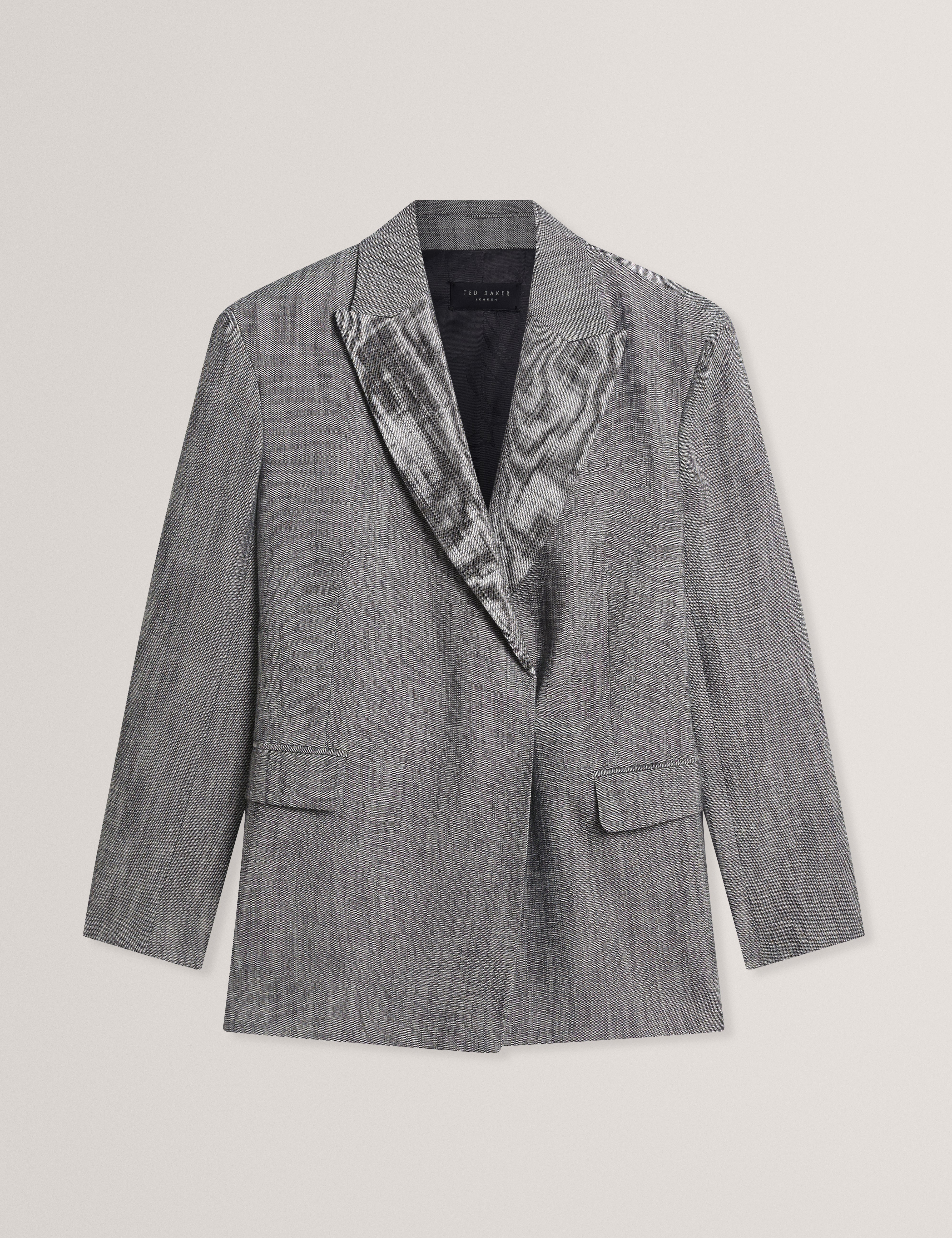 Peyaan Relaxed Longline Blazer Black