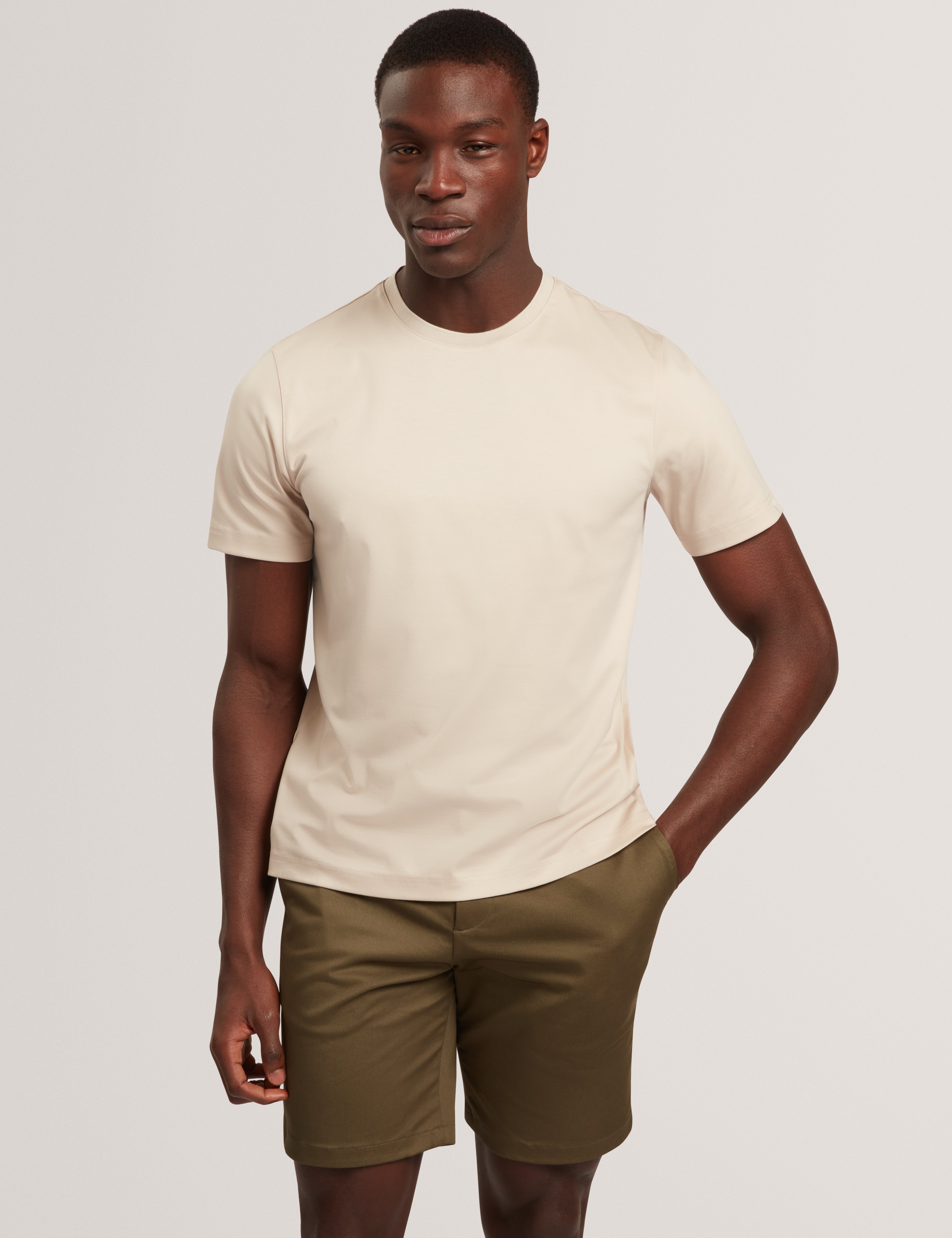 Konrrad Short Sleeve Regular Soft Touch T-Shirt Lt-Grey