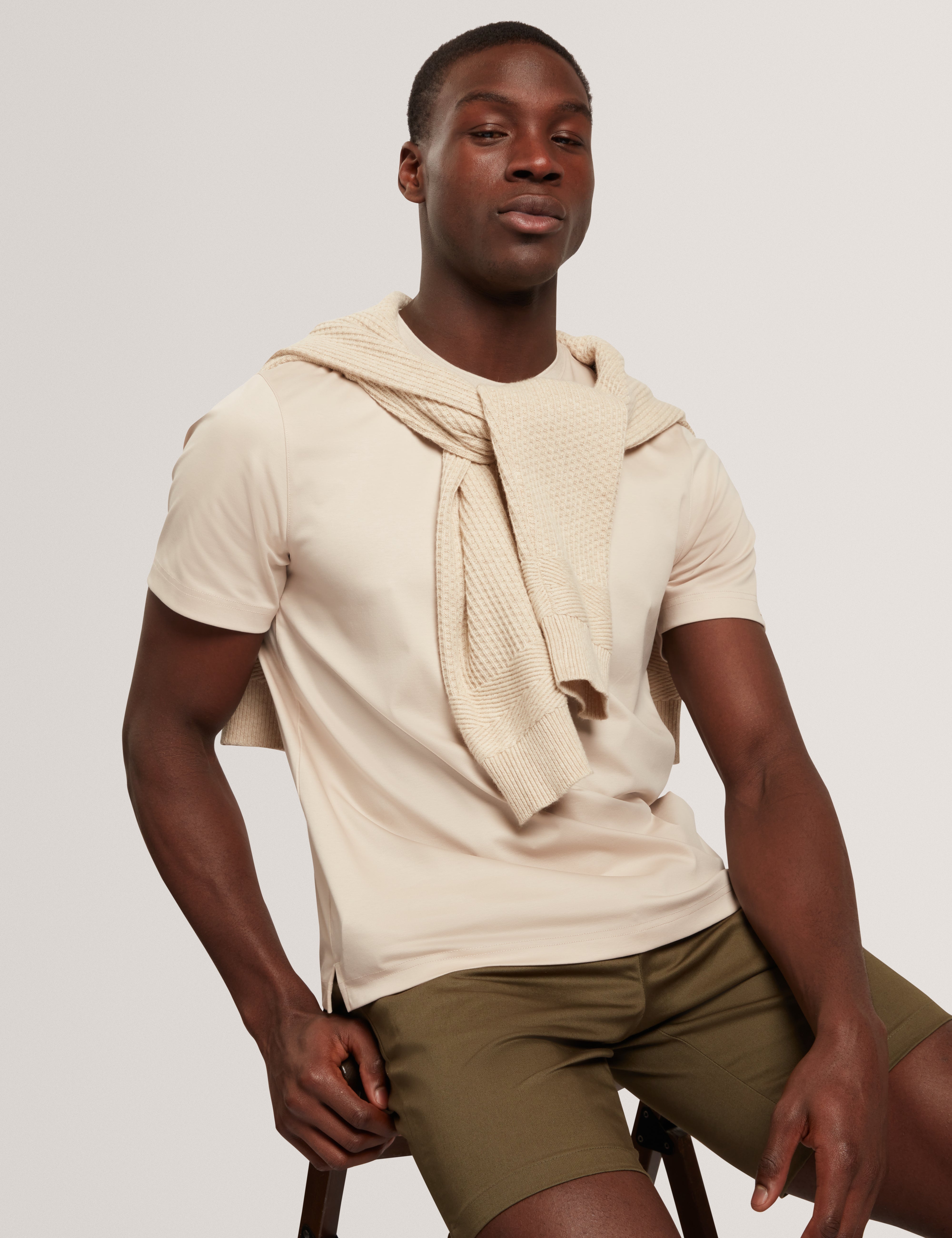 Konrrad Short Sleeve Regular Soft Touch T-Shirt Lt-Grey