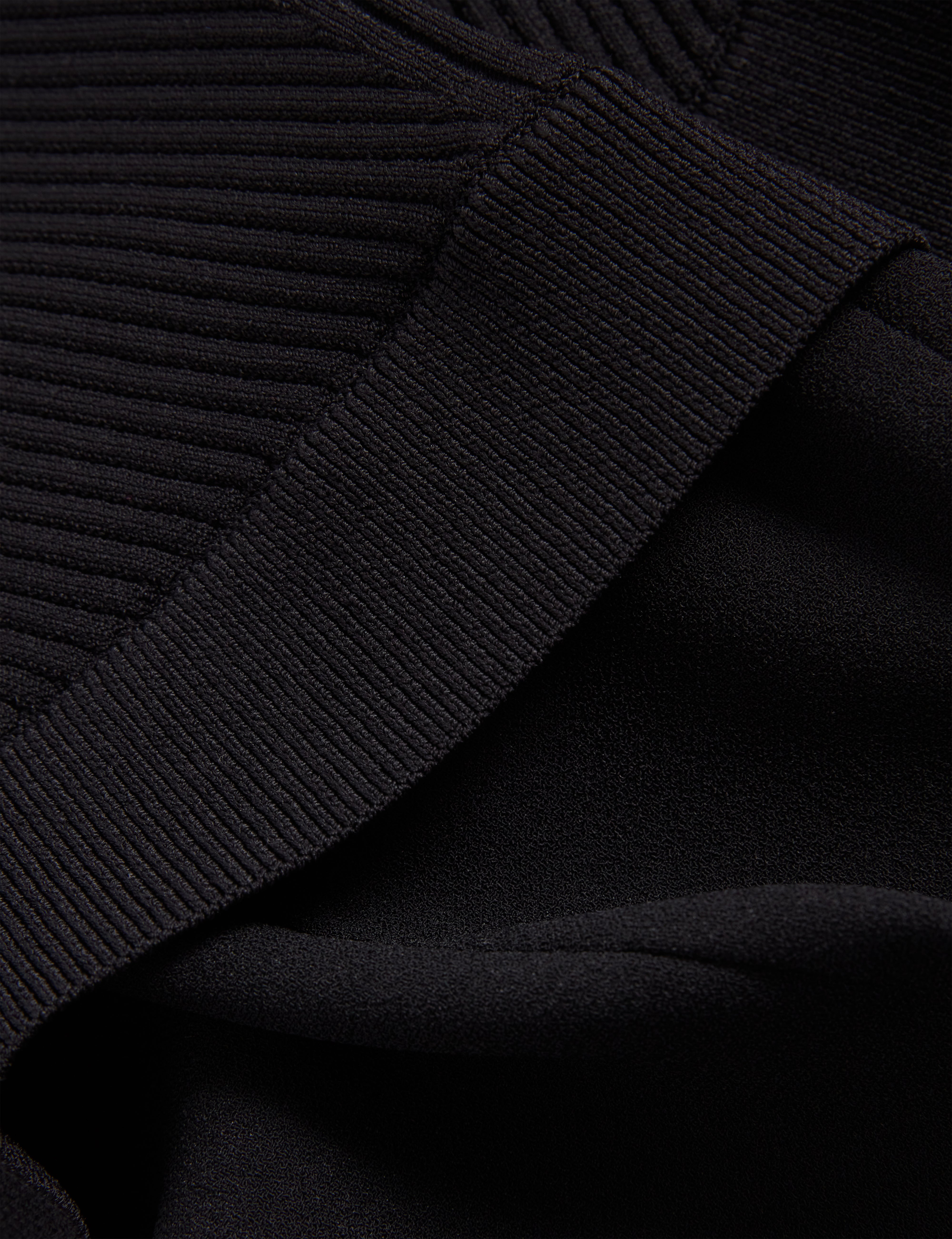 Toveli Knit Bodice Wide Leg Jumpsuit Black