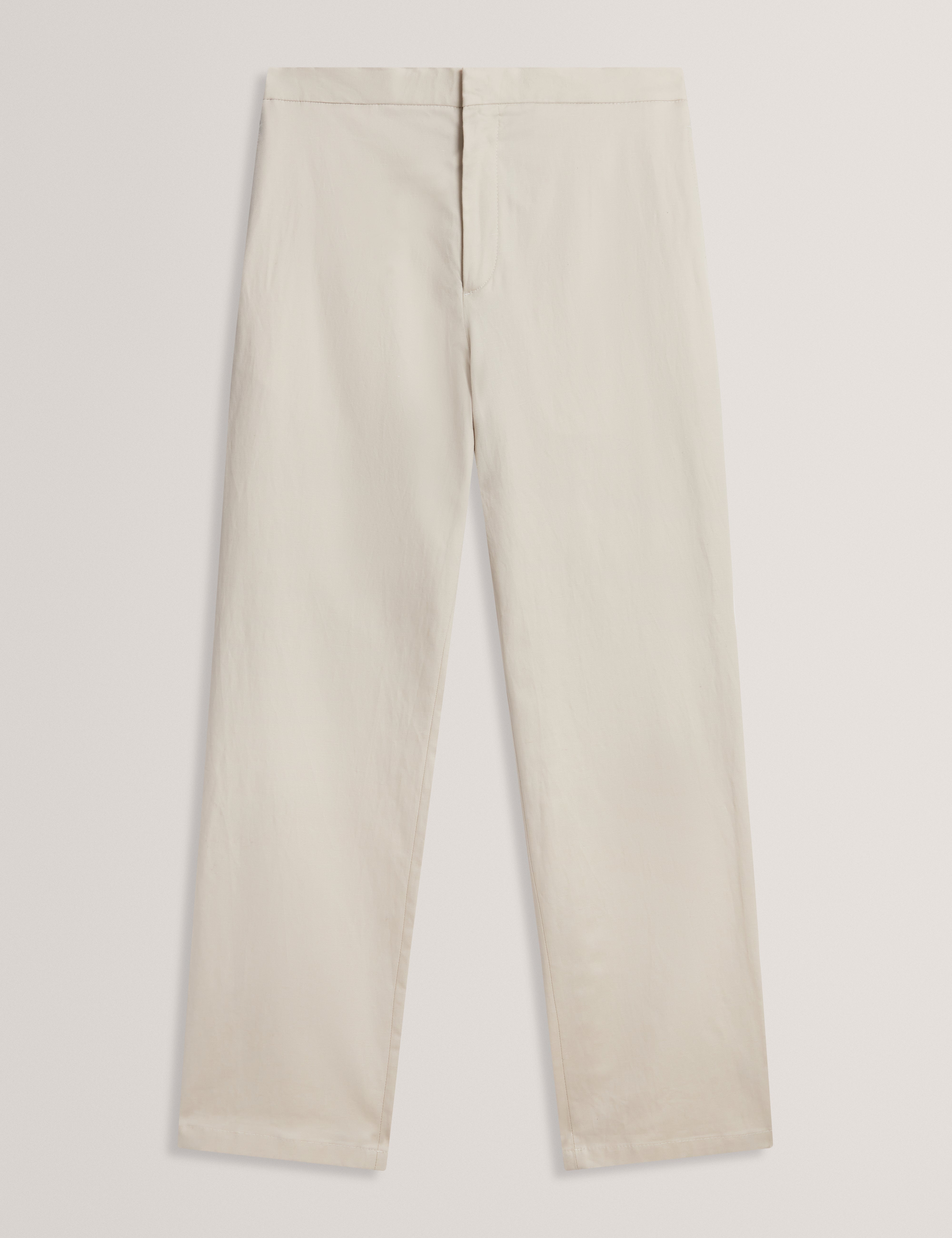Maurce Straight Leg Linen Blend Trouser Natural
