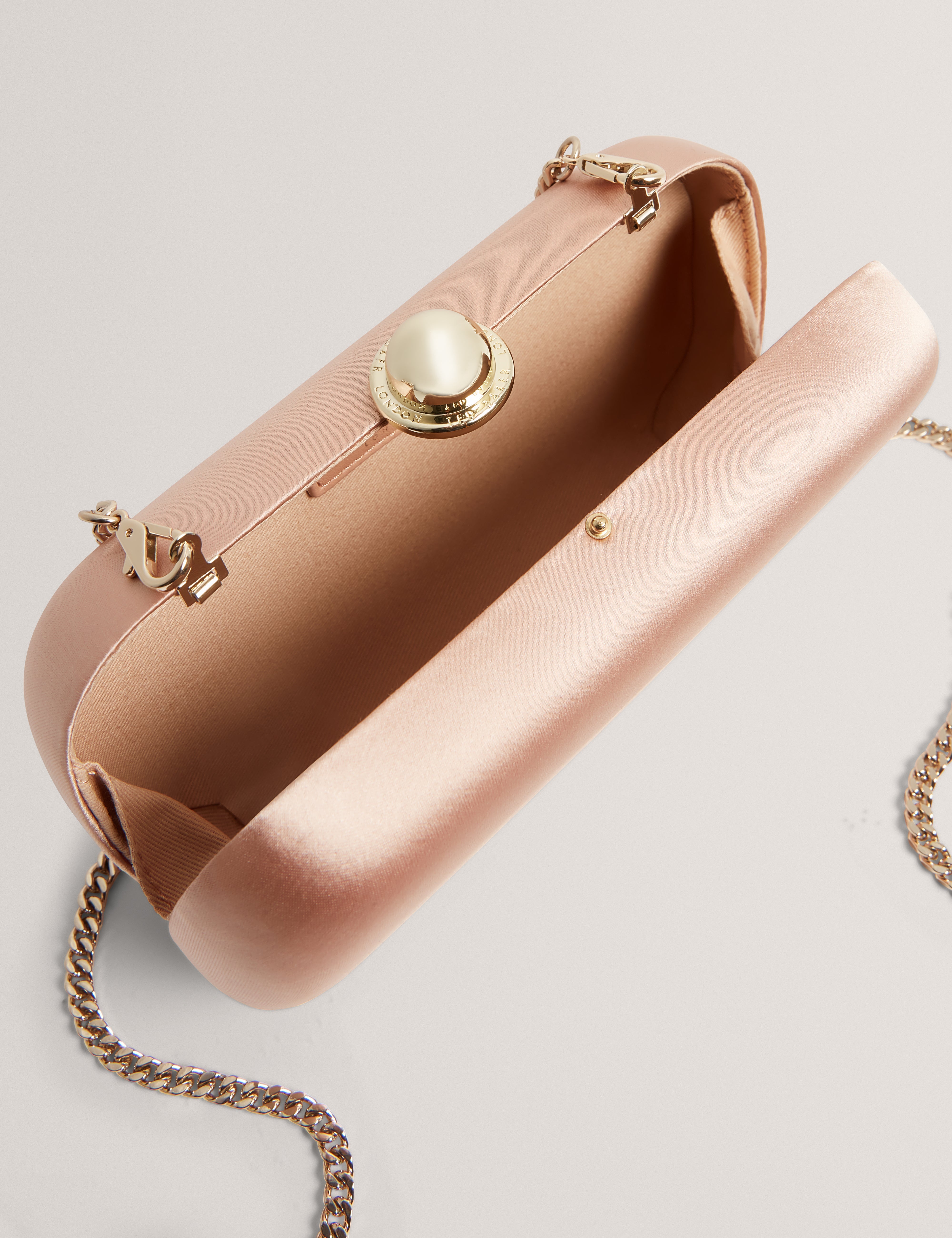 Mizela Hard Box Clutch Bag Rosegd